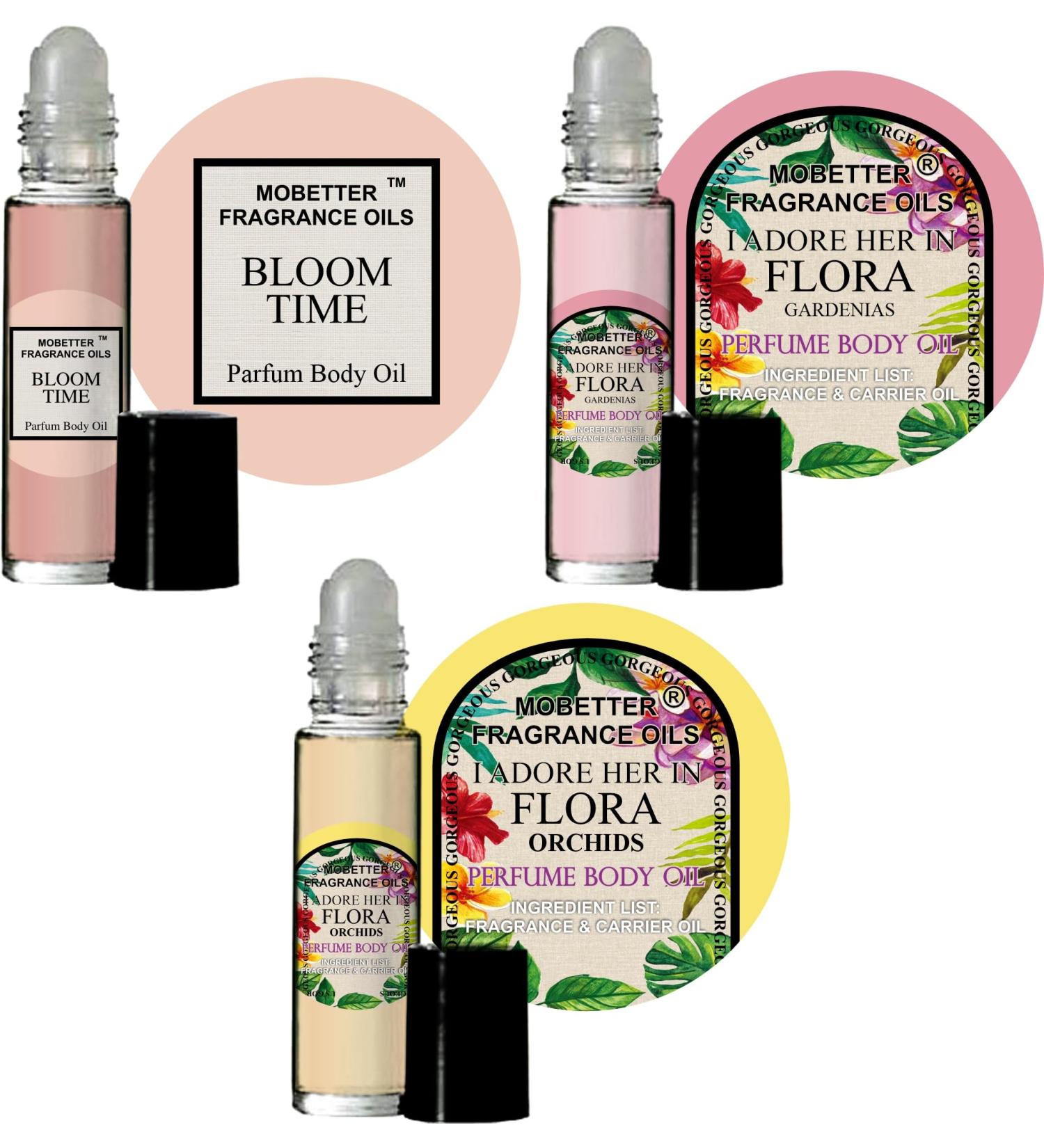 MOBETTER FRAGRANCE OILS Bloom Time and Flora 3 Piece Women Perfume Set Body Oil - Buy Online on GoSupps.com