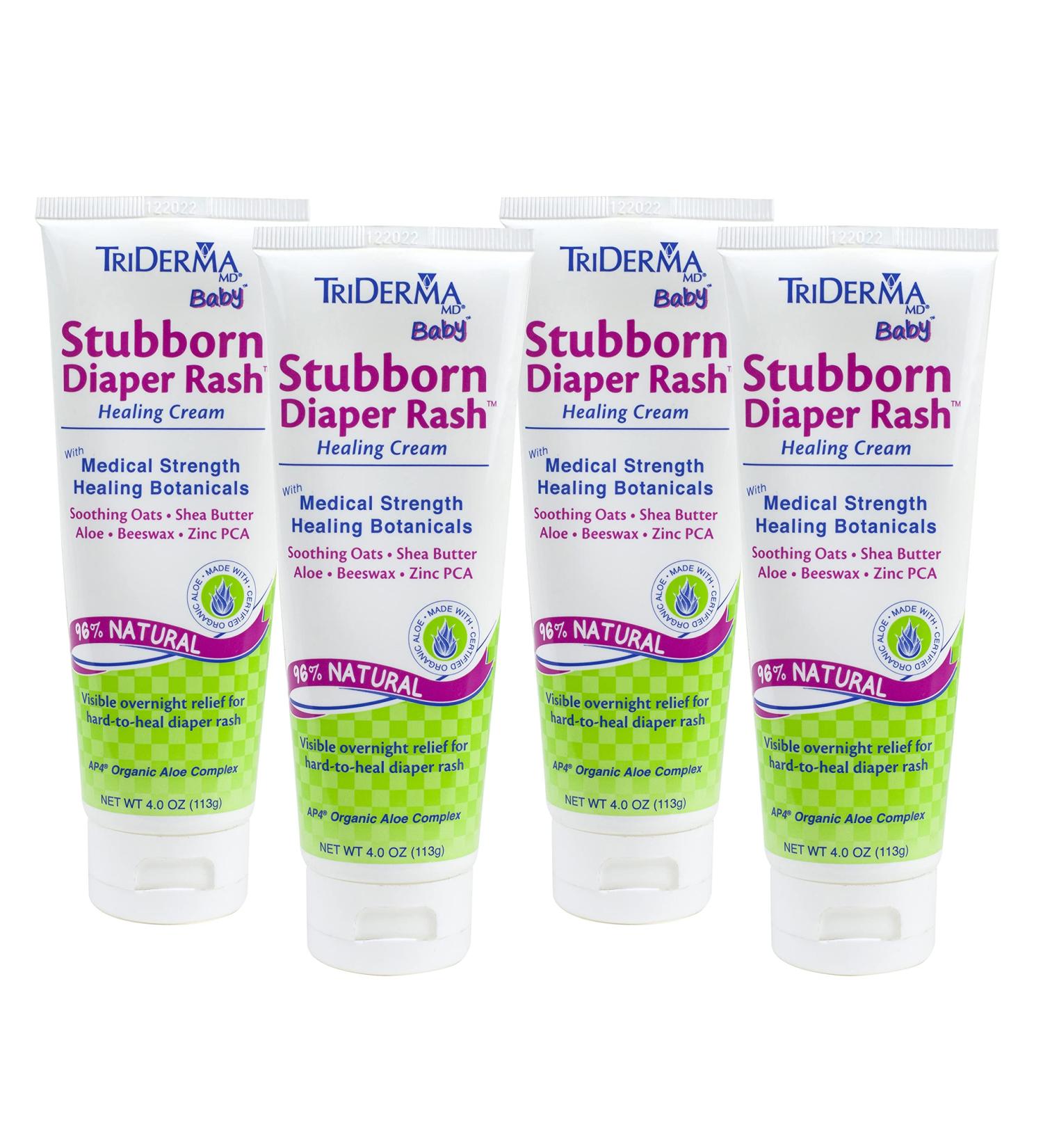 TriDerma MD Baby Stubborn Diaper Rash Healing Cream - 4 Pack (16 oz) | Treat, Prevent, and Seal Out Wetness for Hard-to-Heal Diaper Rash | Non-Greasy Ointment - Buy Online on GoSupps.com
