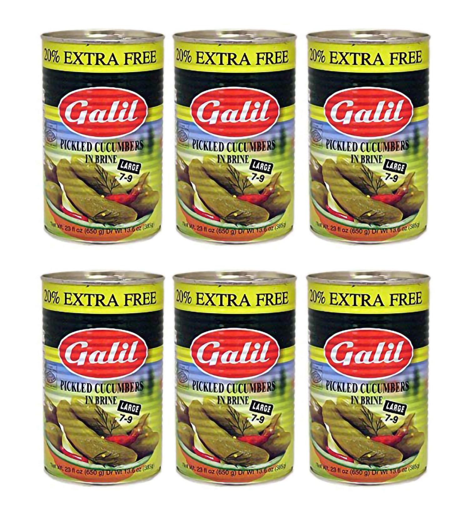 Pickled Cucumbers in Brine, + 20% Extra, 23-Ounce Cans (6-Pack)