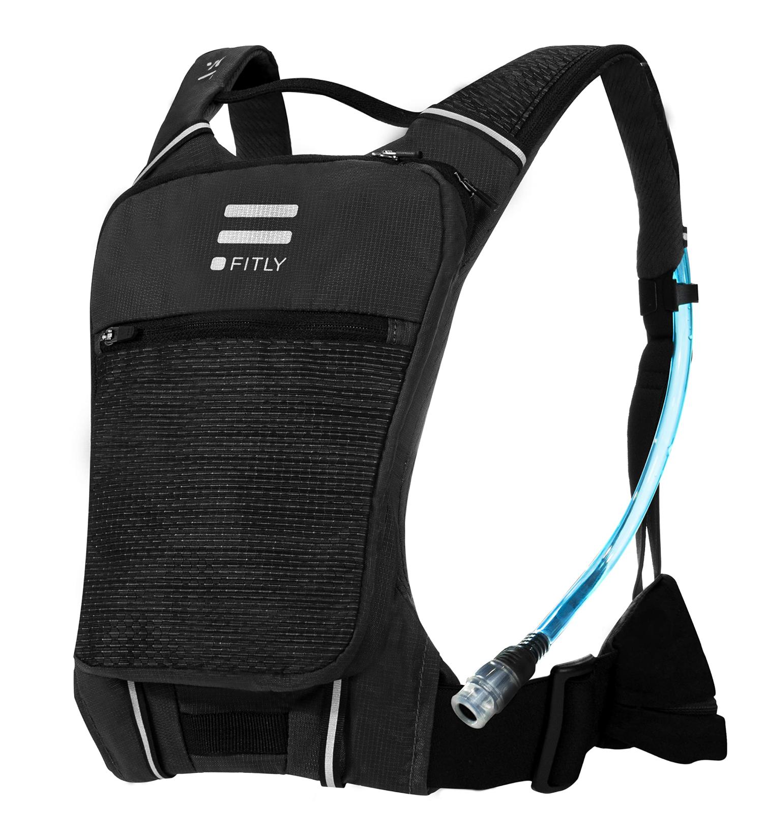 FITLY Hydro Running Pack | Running Backpack Phone Holder  Storage  Thoracic Belt | Unisex Hydration Pack | Carry Personal Items While Running | Lightweight Hydration Backpack (SUB90 Black  M-L-XL) M-L-XL SUB90 Edgy Black - Buy Online on GoSupps.com