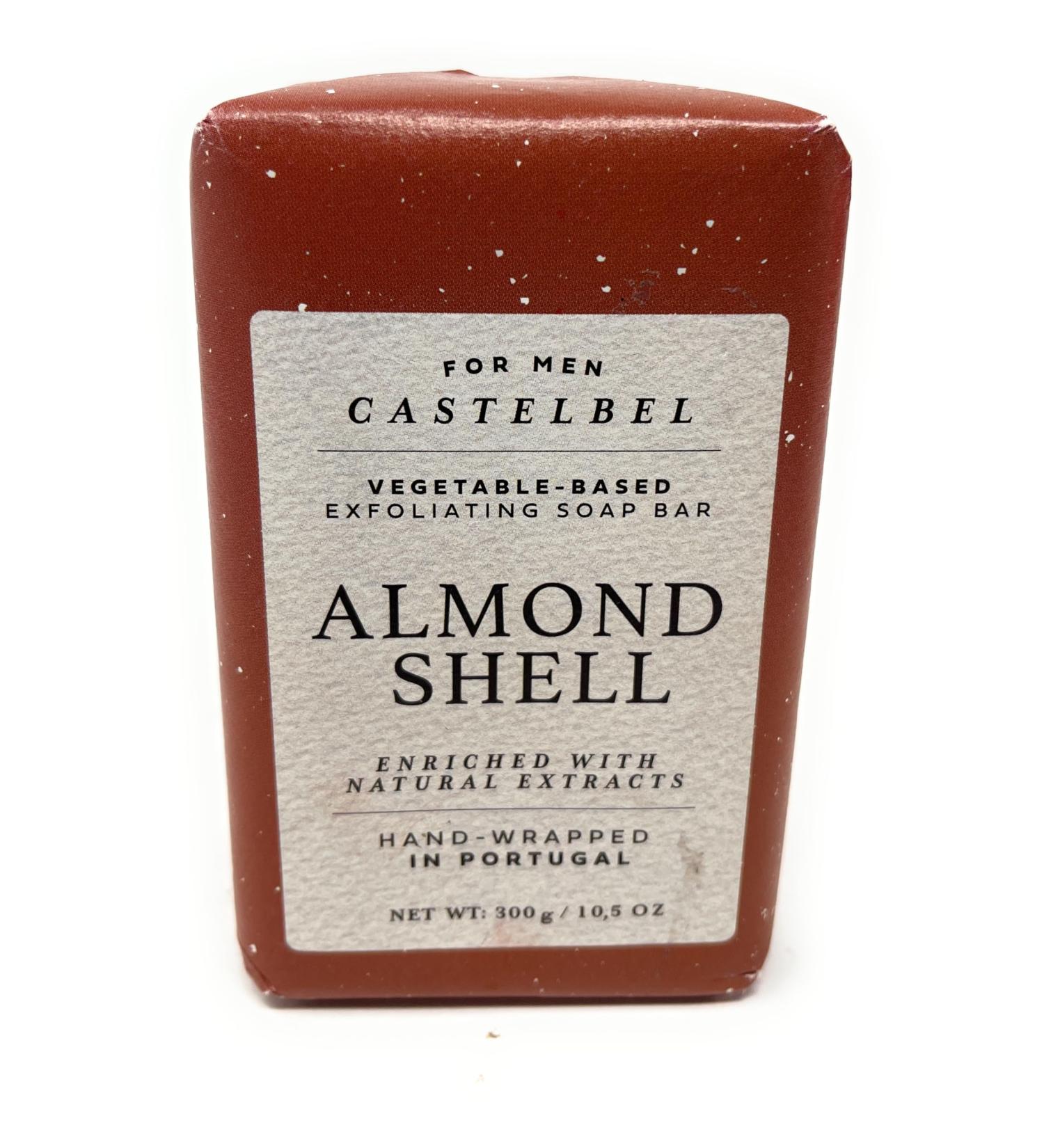 Castelbel for Men Almond Shell Exfoliating Luxury Soap 10.5 Ounces