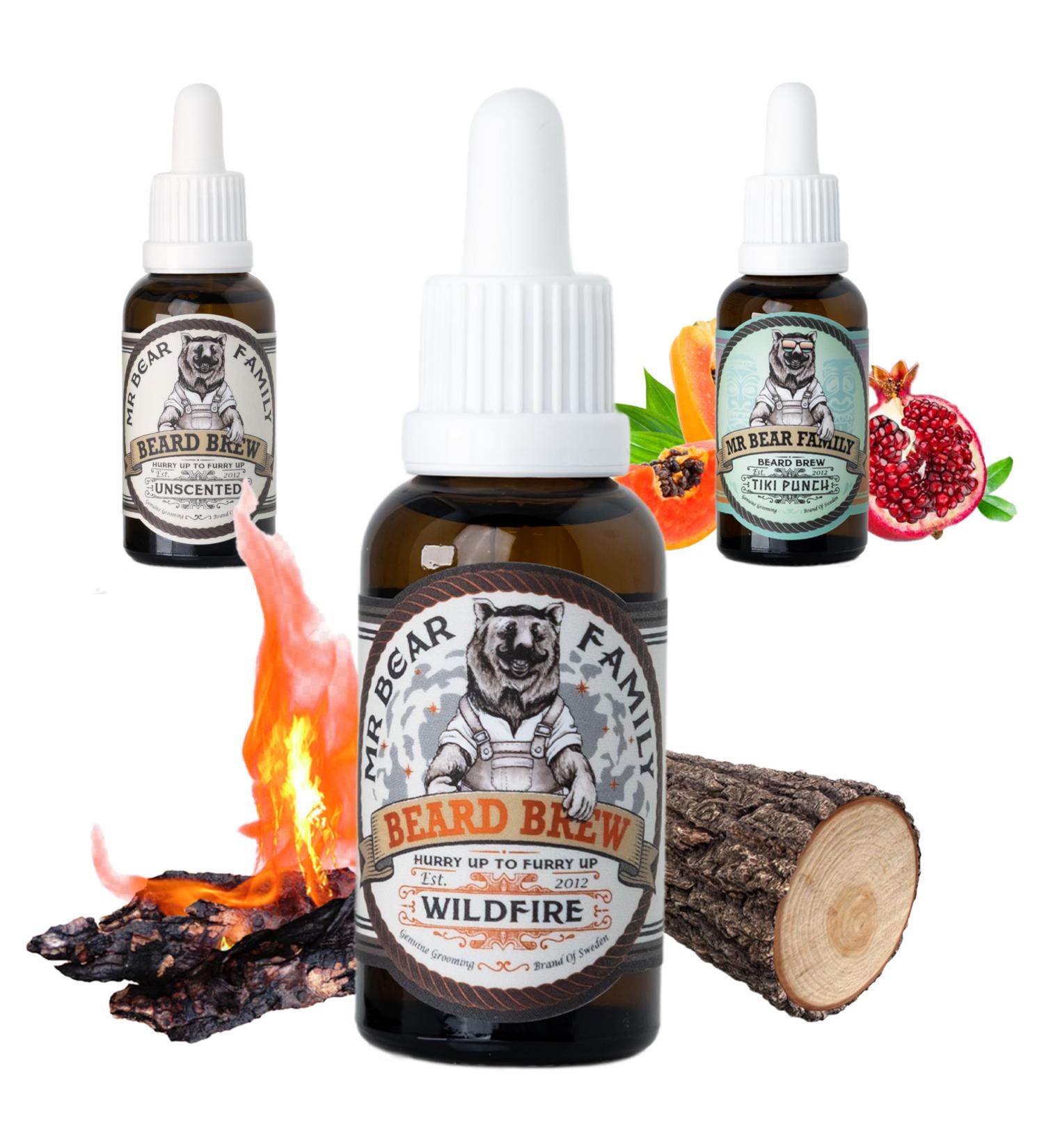 Bear Family Beard Oil for Men - Wildfire 30ml | Nourishing Jojoba & Argan Oil for Healthy Beard Growth & Moisturization - Buy Online on GoSupps.com