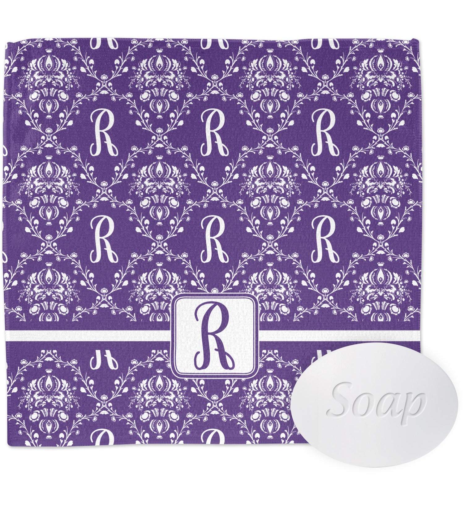 YouCustomizeIt Personalized Initial Damask Washcloth