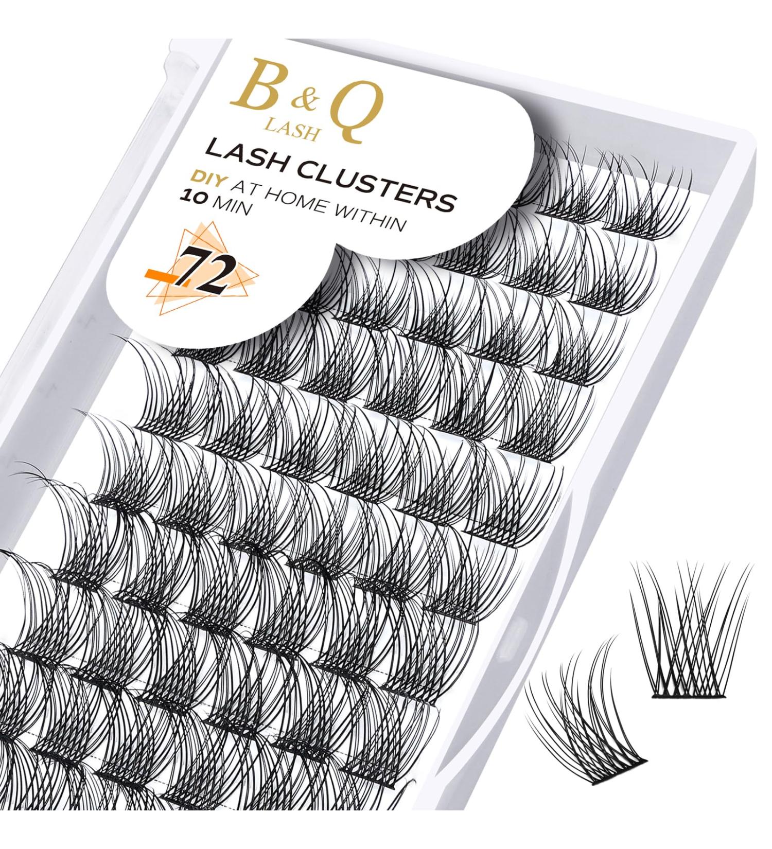 Buy 72 PCs DIY Individual Eyelashes - B&C Wispy & Fluffy Single Extensions for Beginners | Reusable C-10 mm | International Shipping - Buy Online on GoSupps.com