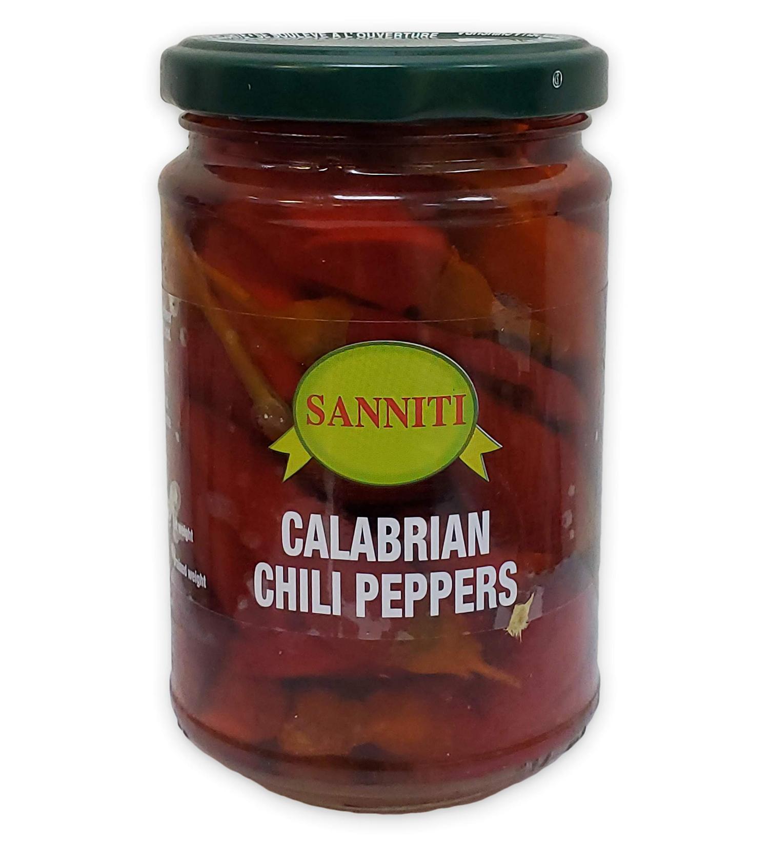 Sanniti Italian Calabrian Hot Long Chili Peppers - 10 oz | Authentic Spicy Peppers from Calabria, Italy - Buy Online on GoSupps.com