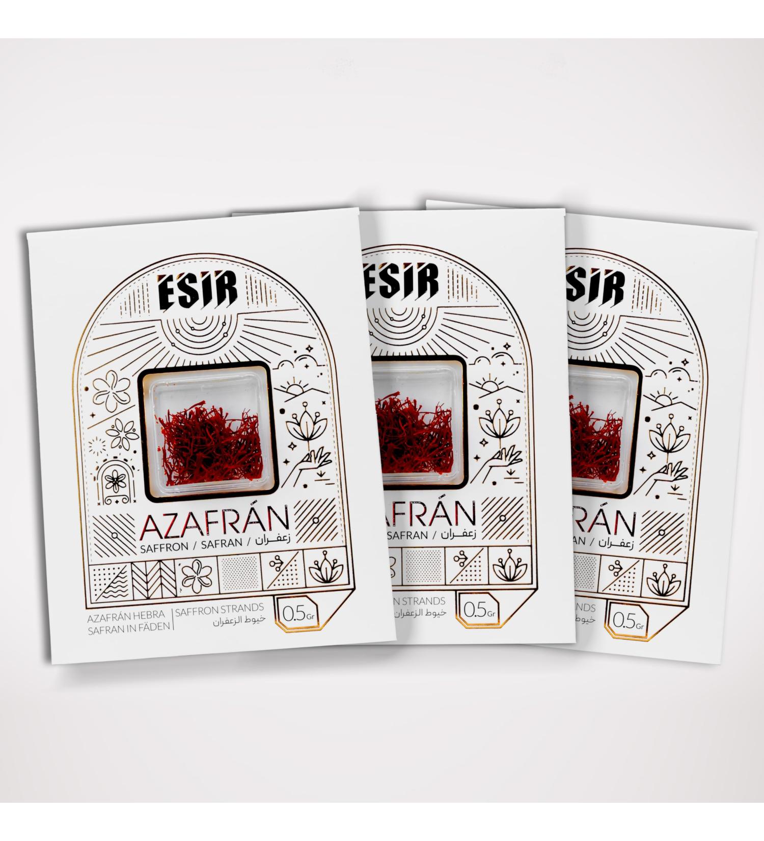 Esir Saffron Pushal Saffron Yarn 100% Pure & Natural | Saffron Pistils | All Authentic Saffron Red |0.5 g - Pack of 3| - Buy Online on GoSupps.com