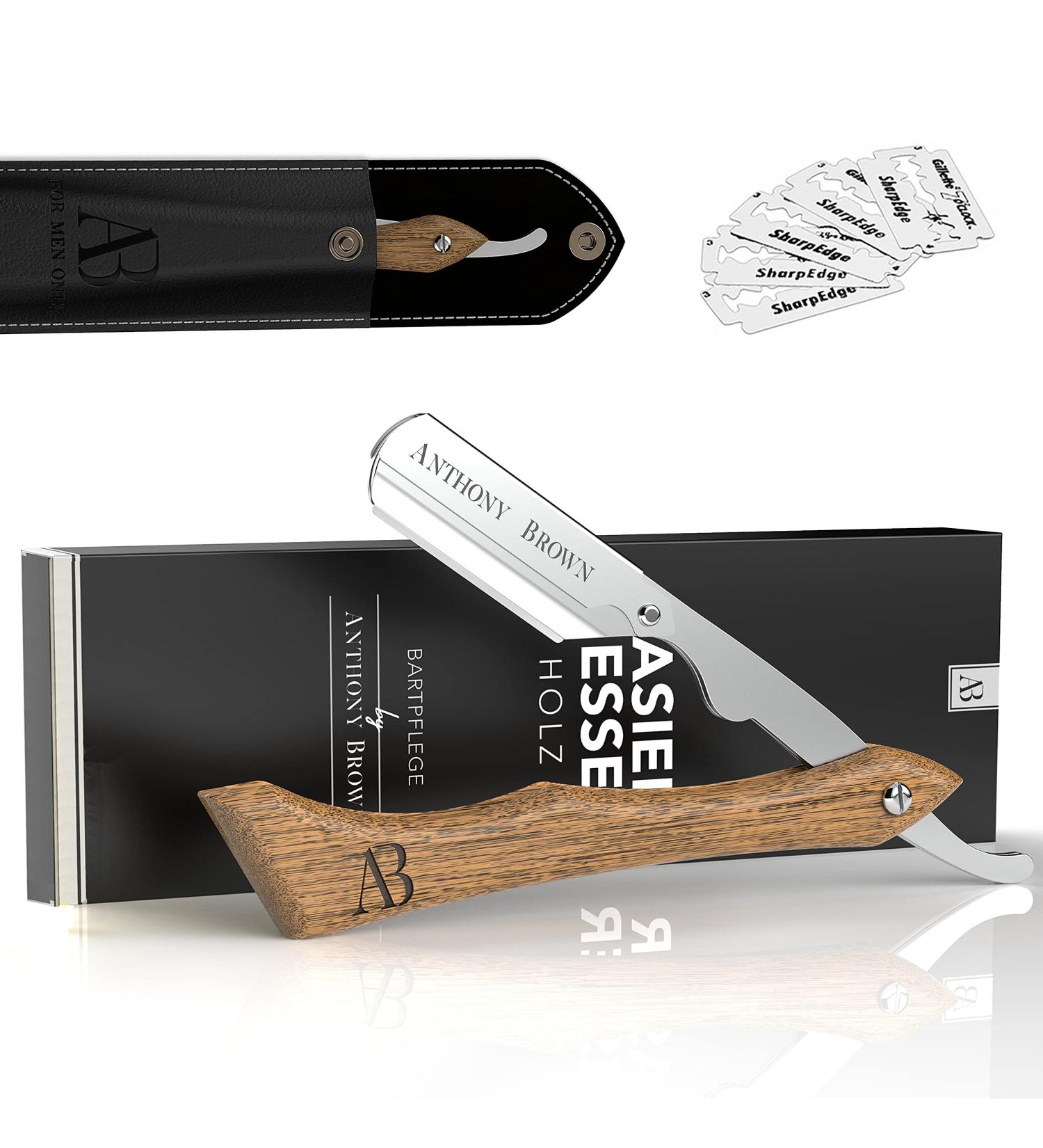 Anthony Brown Silver Razor Set - Precision Blade Head Changeable Blades & Etui | International Shipping Available - Buy Online on GoSupps.com
