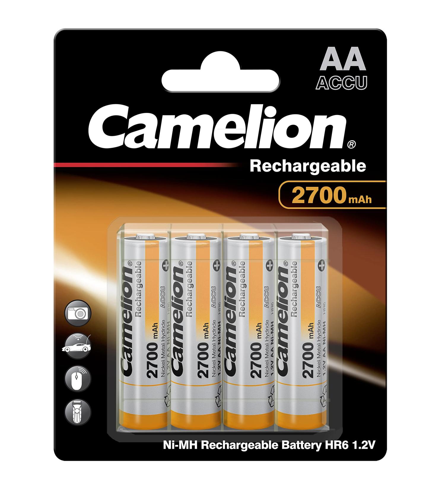 Pack de 4 Batteries Rechargeables 1.2V LR6/AA Ni-Mh Accu 2700 mAh - Performance Durable pour tous vos appareils - Buy Online on GoSupps.com