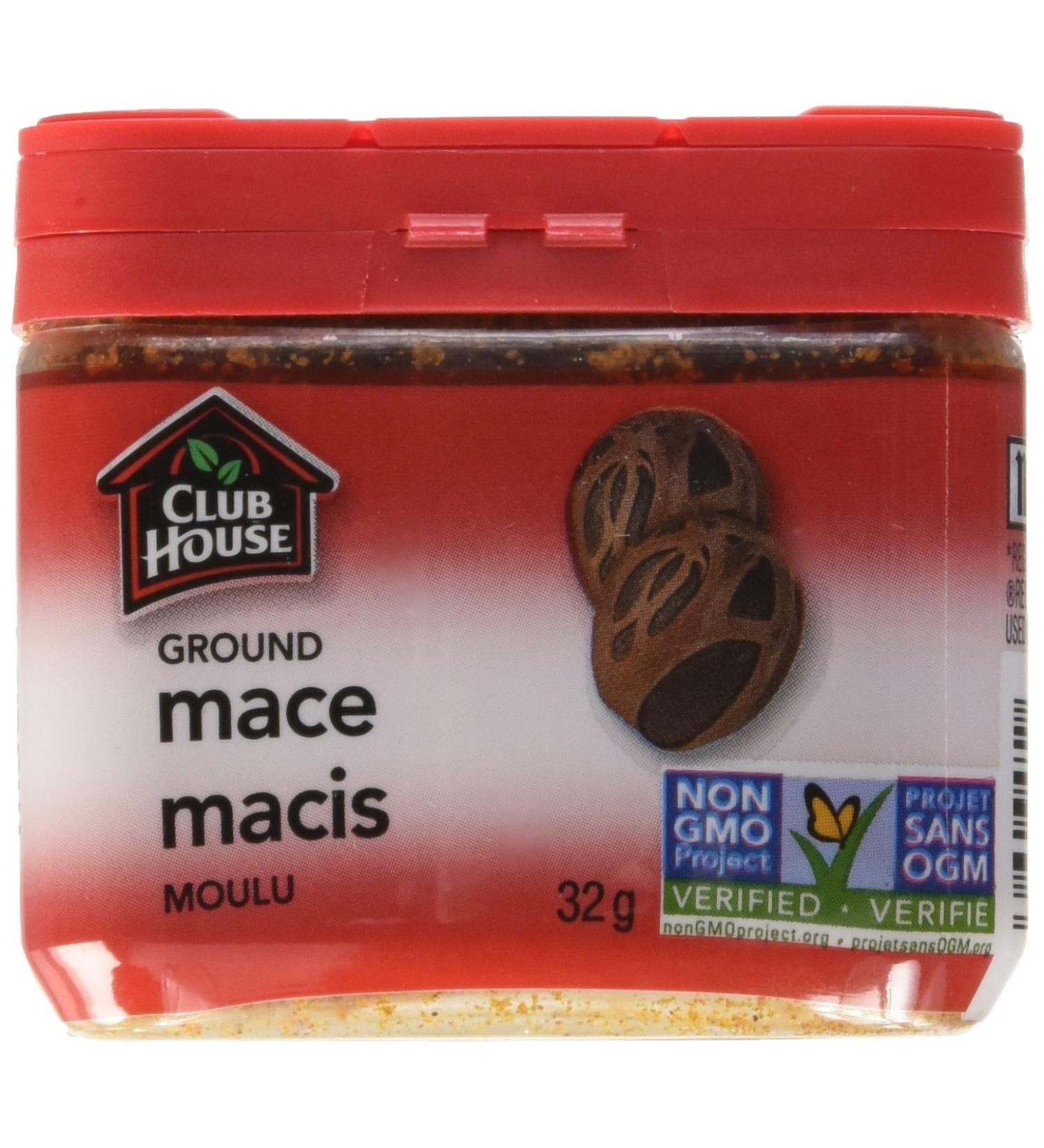 Club House Quality Natural Herbs & Spices Ground Mace Plastic Can 32g 32 g (Pack of 1) - Buy Online on GoSupps.com