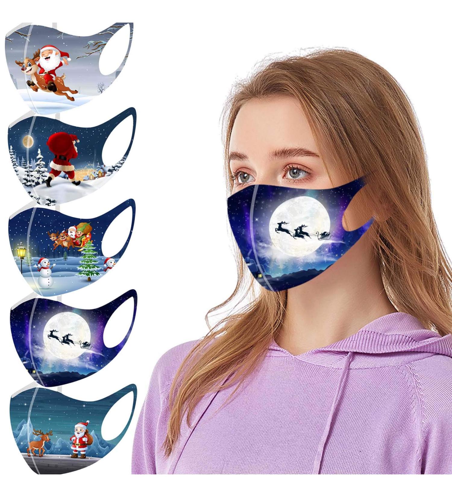 Riou 5-Piece Washable Cotton Mouth Protection - Breathable Dustproof Face Covering for Men & Women (Z-19) - Buy Online on GoSupps.com