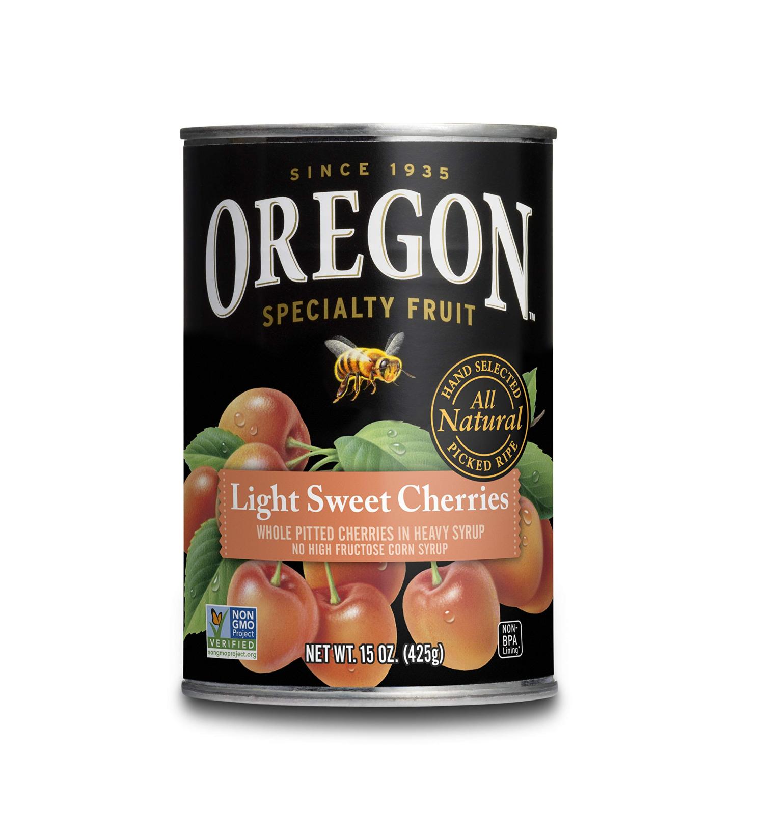 Oregon Fruit Pitted Light Sweet Cherries 15 oz - Pack of 8 | Premium Quality Cherries for Baking and Snacking - Buy Online on GoSupps.com
