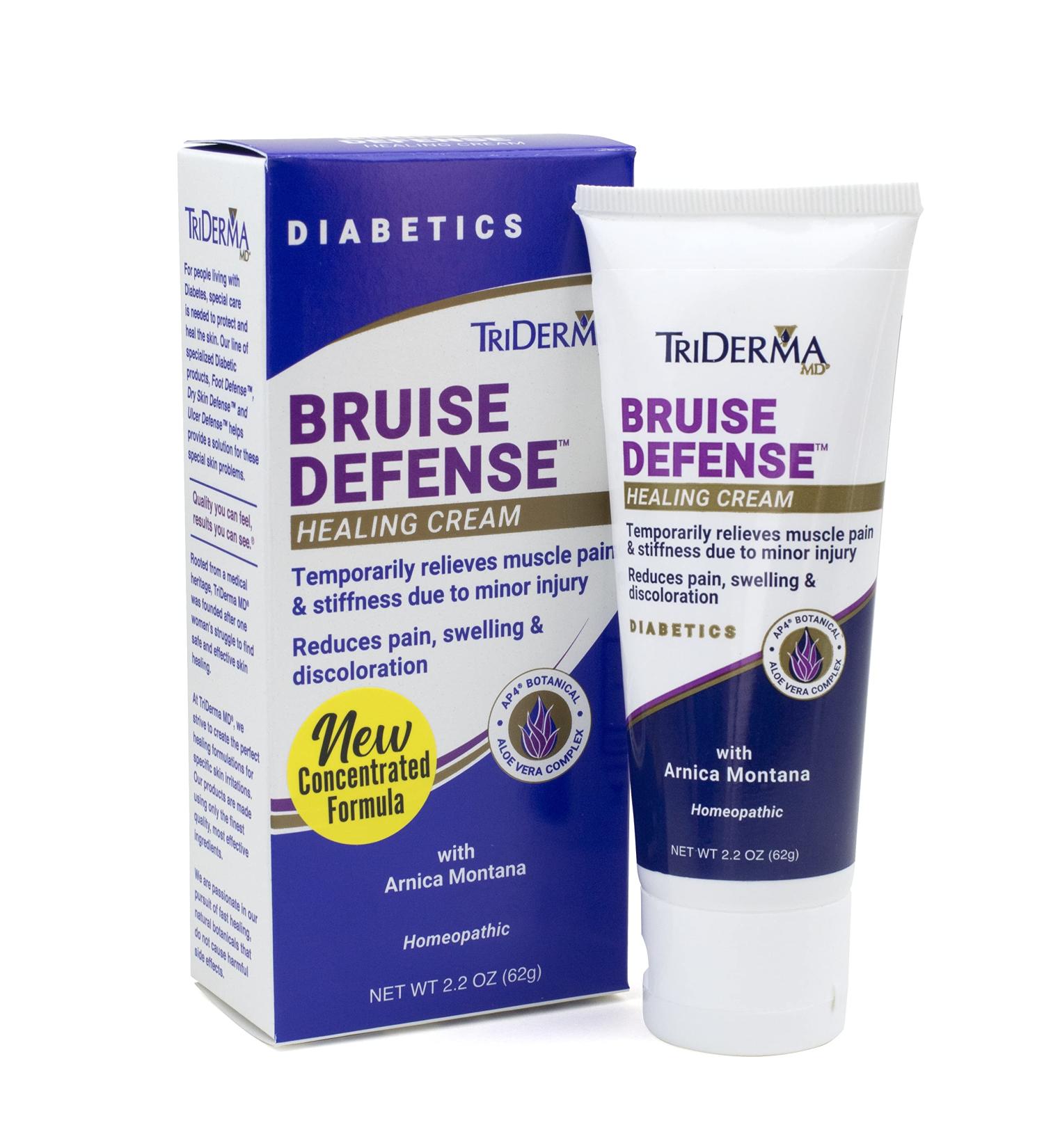 TriDerma Diabetic Bruise Healing Cream - 2.2 oz Tube | Fast-Acting Relief - Buy Online on GoSupps.com