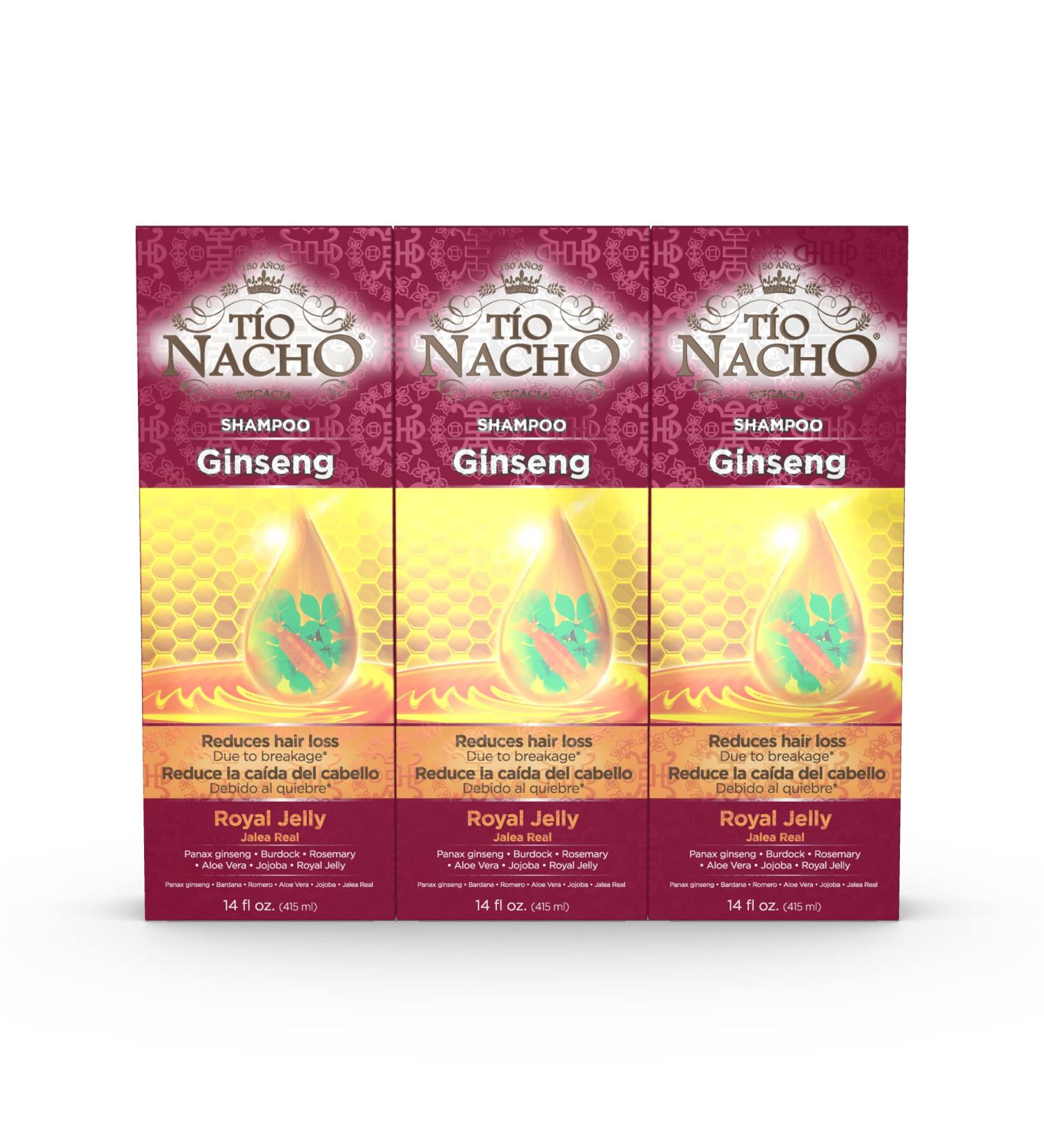 TIO NACHO Ginseng Shampoo Pack of 3 - Strengthening & Revitalizing 14 Fl Oz Each - Buy Online on GoSupps.com