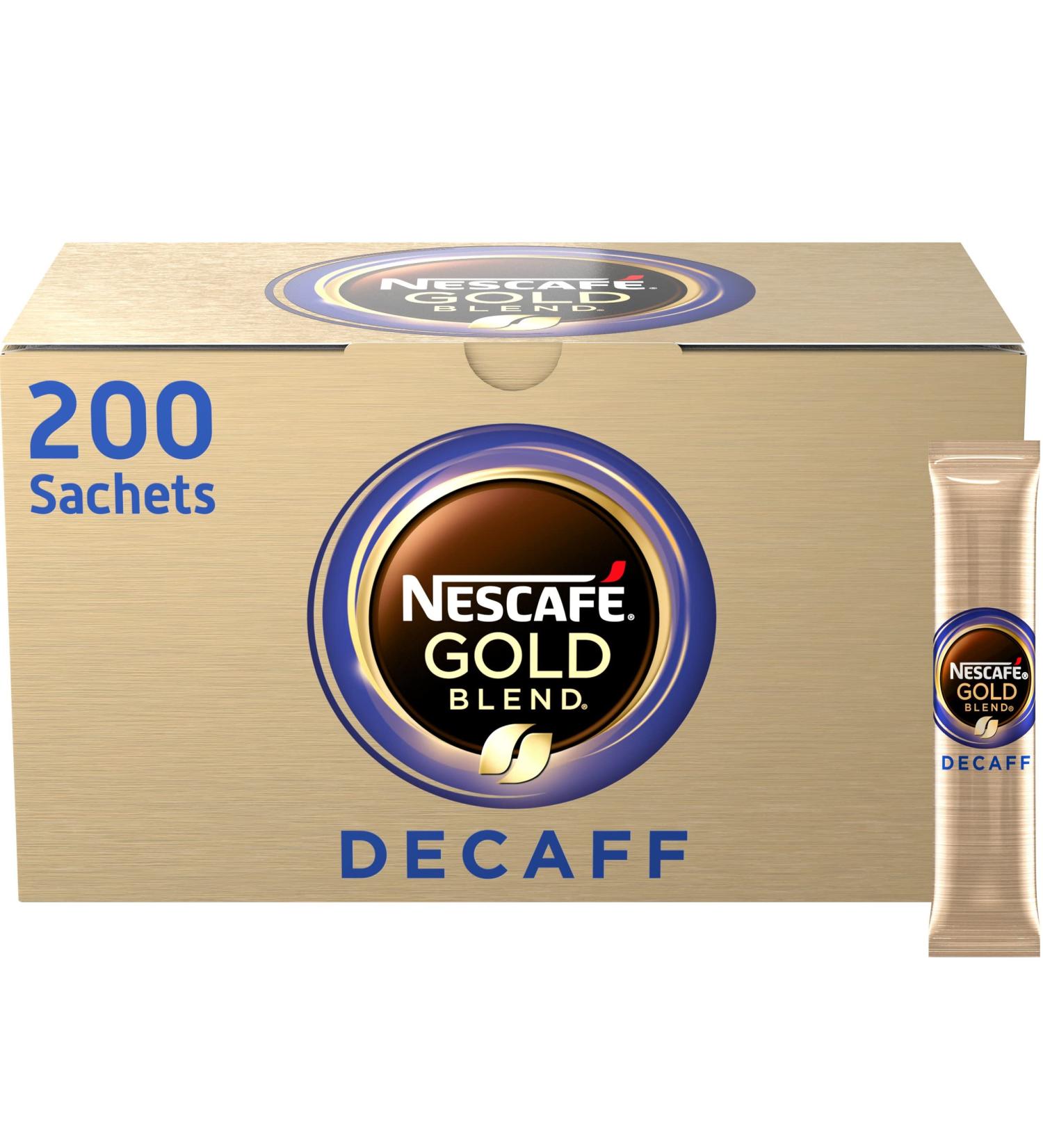 NESCAF Gold Blend Decaf Instant Coffee Sachets - 200 x 1.8 g Sticks - Buy Online on GoSupps.com