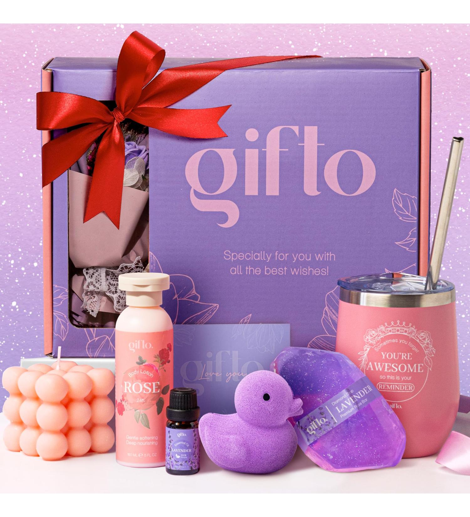 Happy Birthday Gifts for Women | Unique Gift Box Ideas for Mom Wife Sister & Friends | Cool Aroma Spa Basket & Nice Presents for All Ages - Buy Online on GoSupps.com
