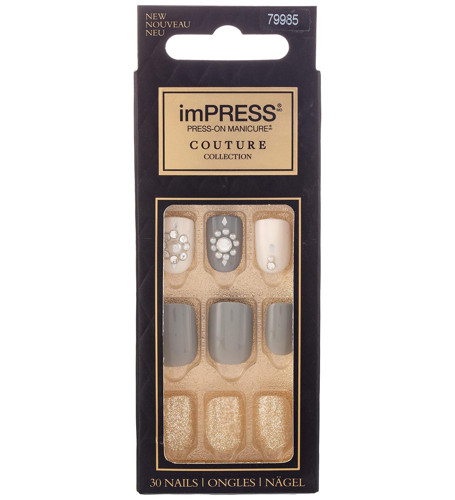Kiss Impress Press-on Manicure Gel Nails - Sassy Queen - Couture Collection | Pack of 1 - Buy Online on GoSupps.com