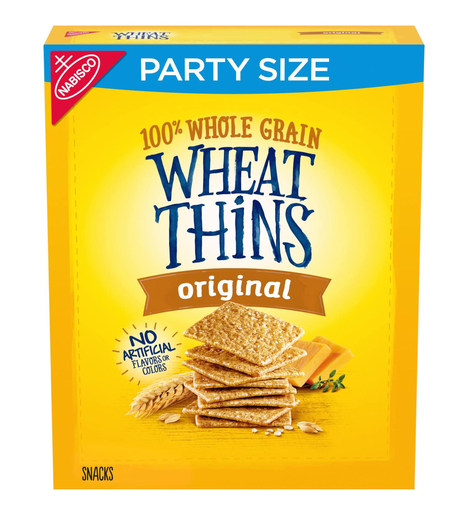 Wheat Thins Original Whole Grain Wheat Crackers Party Size 20oz - 1.25lb Pack - Buy Online on GoSupps.com