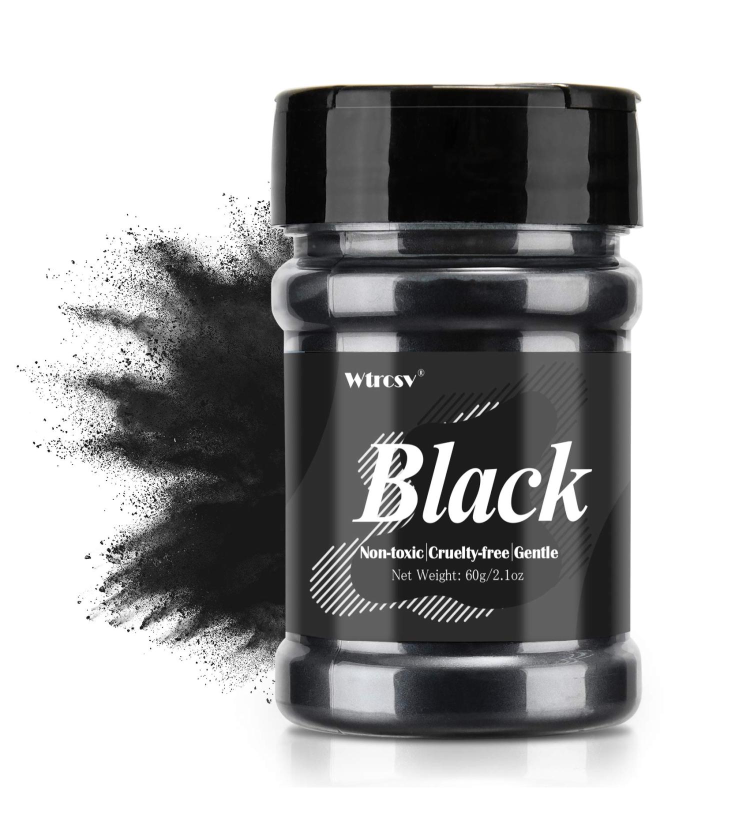 Black Mica Powder - 2.1 Ounces/ 60g - Natural Epoxy Resin Dye for Makeup, Art, Paint, Soap Making & Nails - Buy Online on GoSupps.com