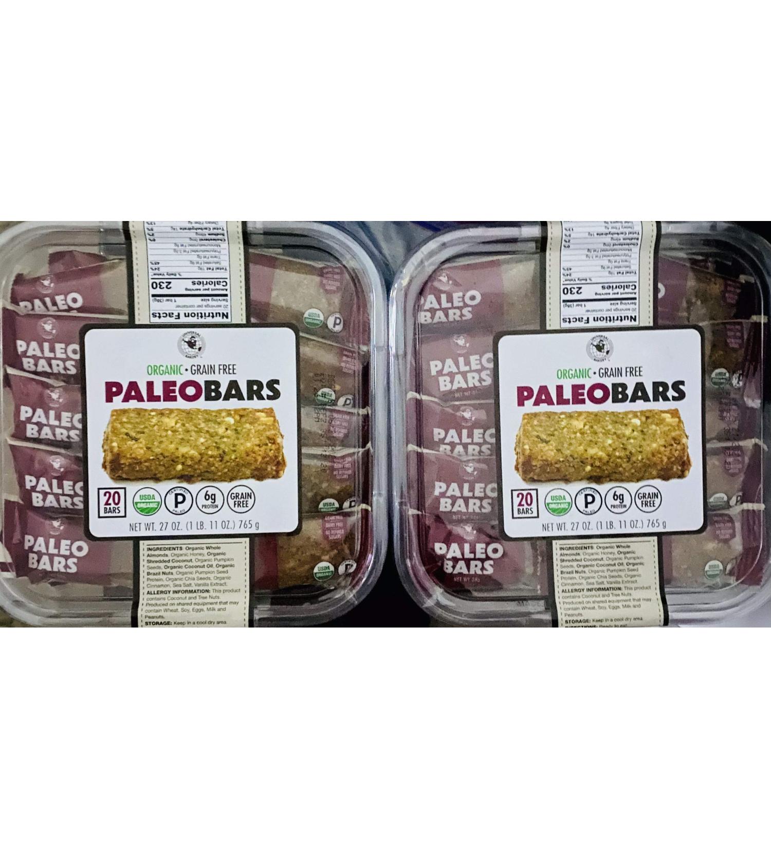 Organic Paleo Bars 27 oz. (2 Pack) - 20 Count | Nutritious Snack for Paleo Diet | Gluten-Free & Non-GMO | Buy Now - Buy Online on GoSupps.com