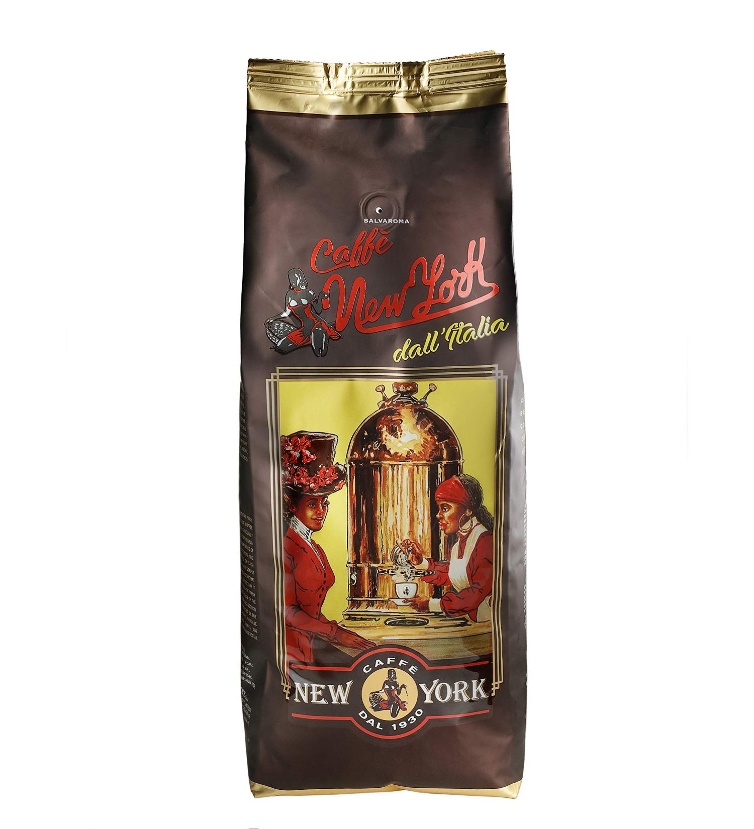 New York Coffee EXTRA P Coffee beans strong and full-bodied taste Arabica and Robusta beans to grind Italian espresso coffee special bar blend - top quality since 1930 1 kilo in beans - Buy Online on GoSupps.com