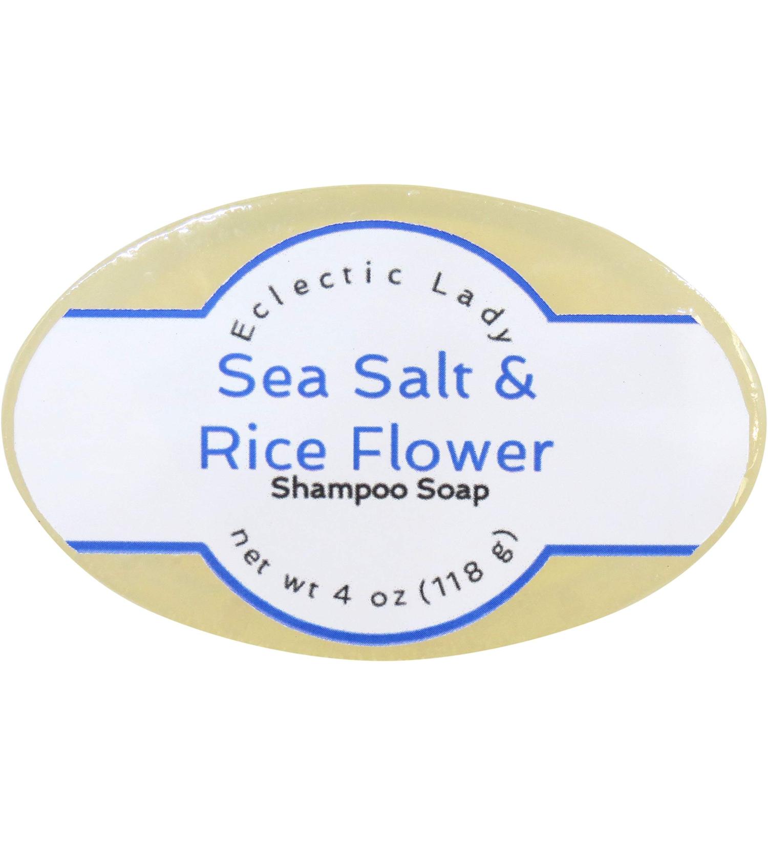 Eclectic Lady Sea Salt & Rice Flower Shampoo Soap Bar - Argan Oil Silk & Honey Protein - 4 oz Eco-Friendly Hair Care - Buy Online on GoSupps.com