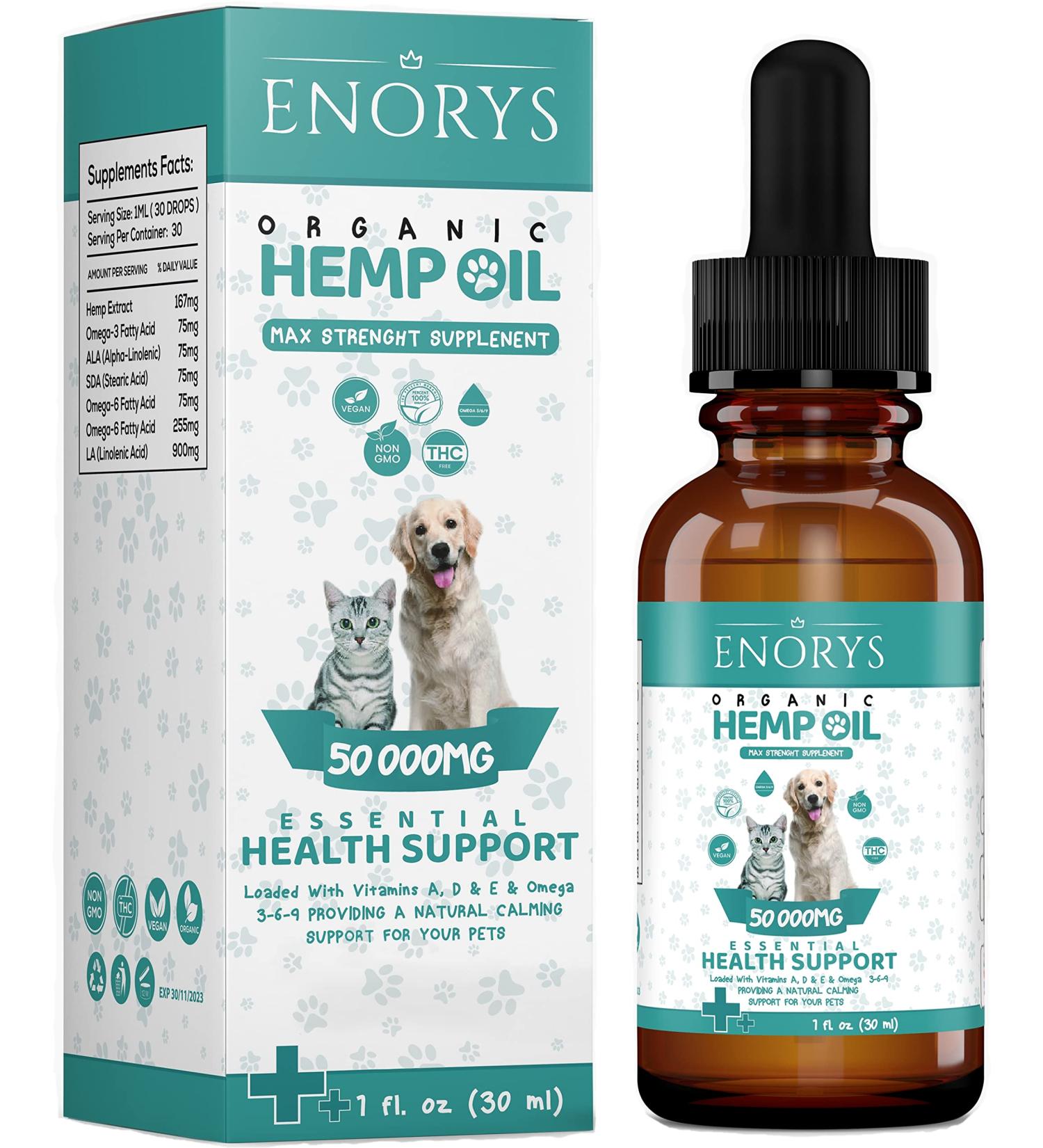 Hemp Oil for Dogs & Cats - Natural Anxiety & Stress Relief for Dogs & Cats - Hip & Joint Supplement for Dogs - Pet Hemp Calming Drops - Hemp Oil for Calming Dog & Cat Treats - 1 fl oz Made in UK - Buy Online on GoSupps.com