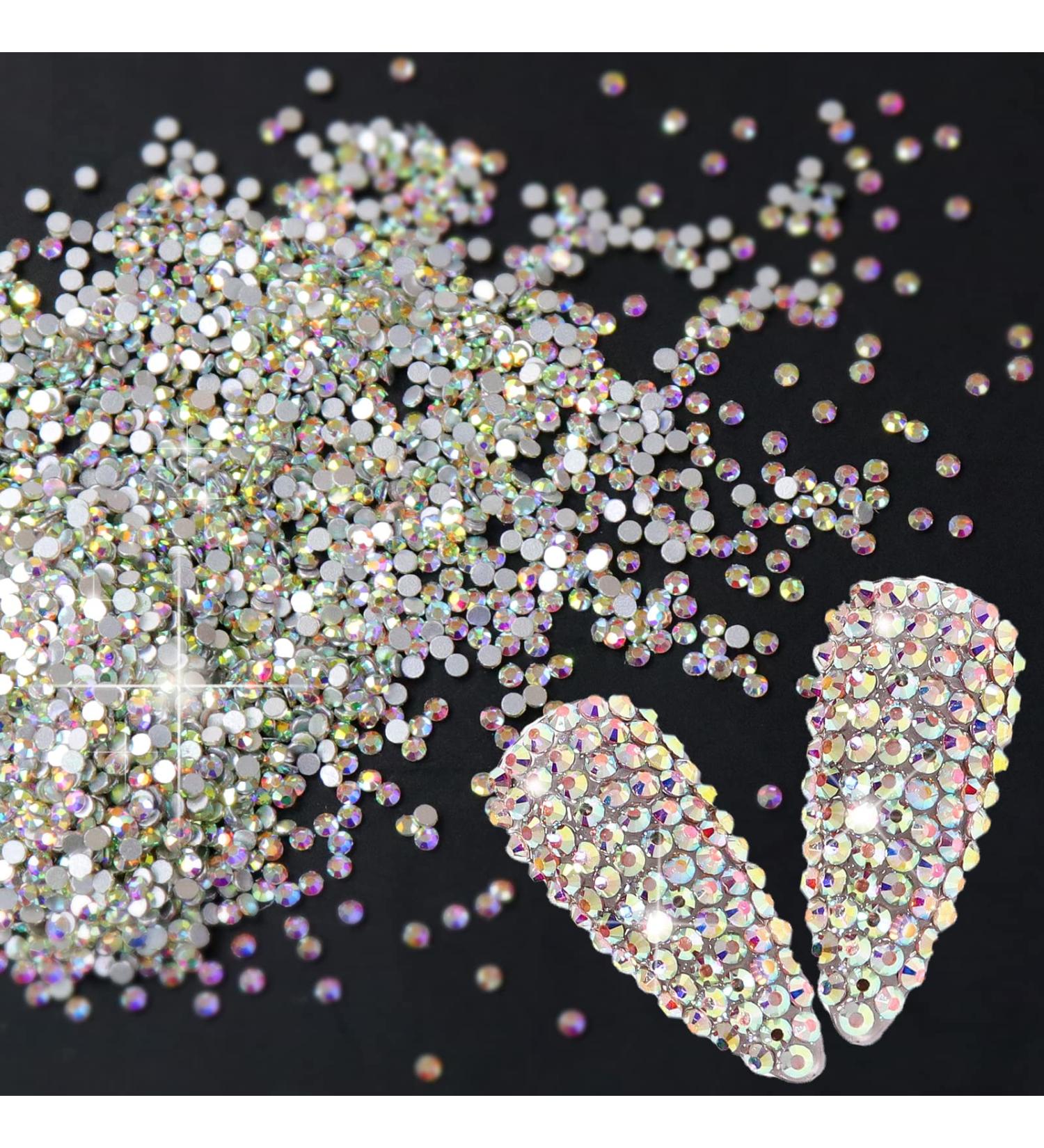 1440PCS 2MM Flat Back Crystal AB Rhinestones for Nail Art - Professional Nail Gems for Face, Teeth, DIY Crafts - Buy Online on GoSupps.com