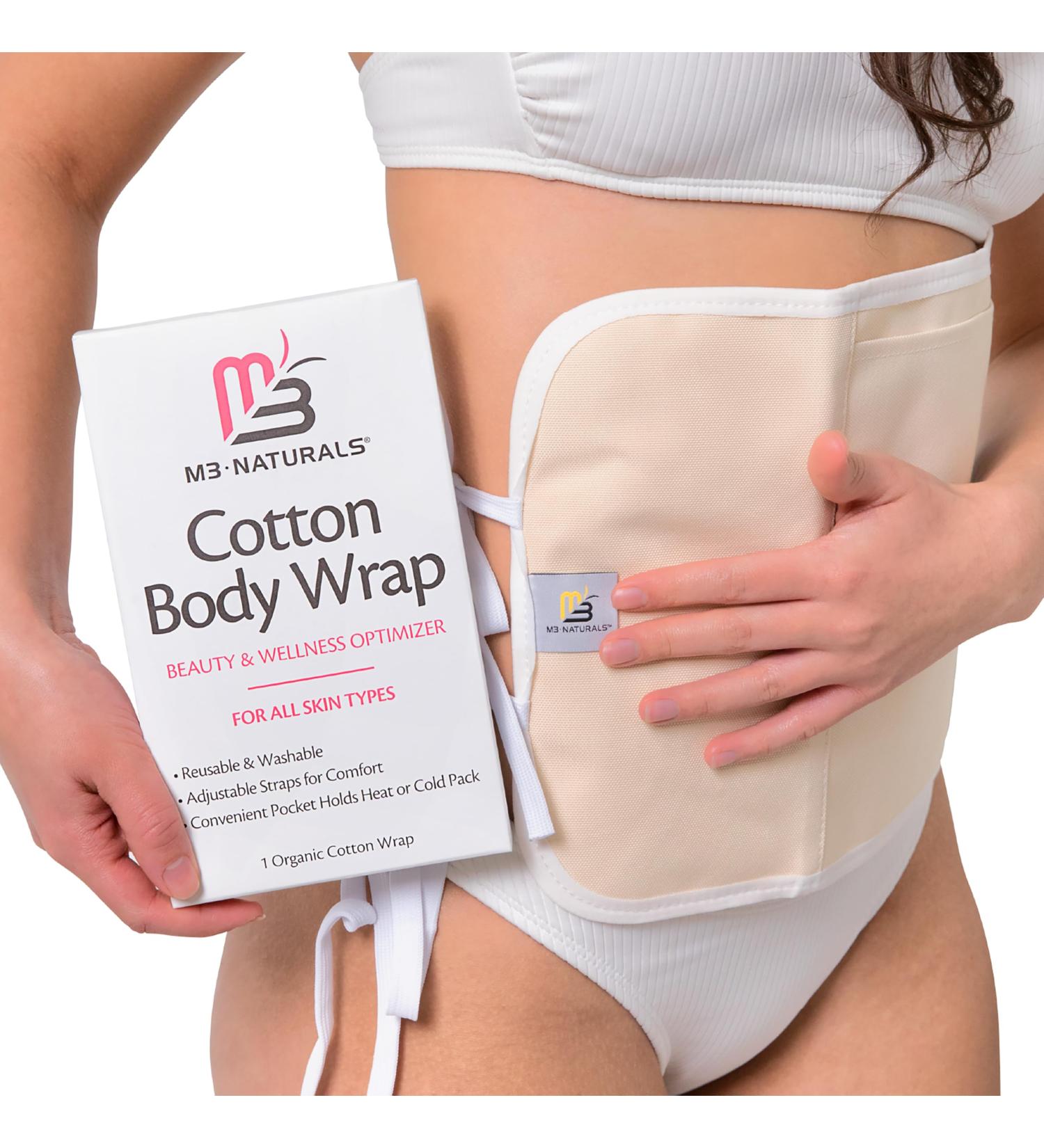 Castor Oil Wrap - Organic Cotton Reusable Adjustable Pack with Durable Straps and Leak-Resistant Outer Layer Stomach Wrap for Castor Oil Detox and Wellness (Beige) - Buy Online on GoSupps.com