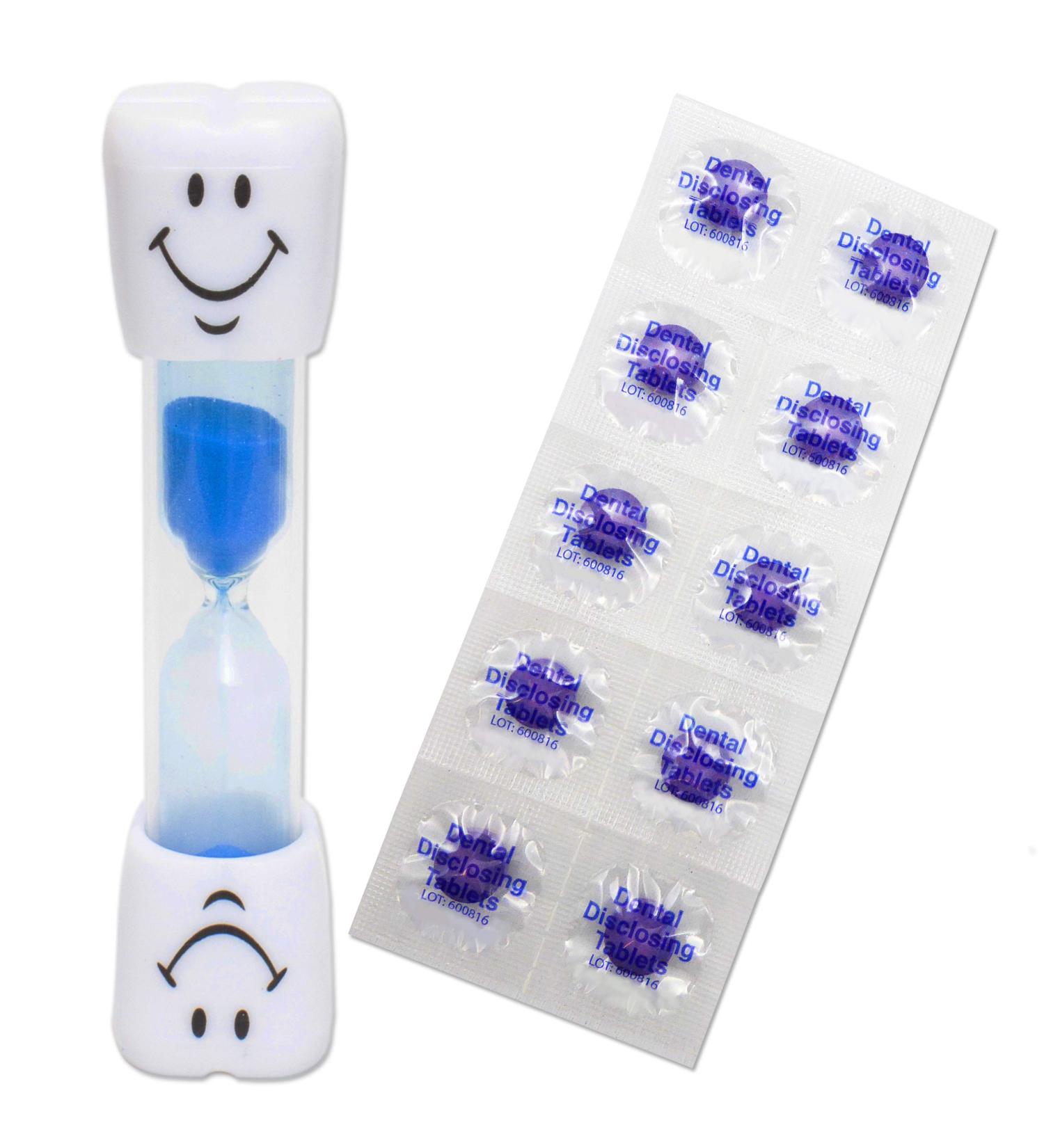 Dental Aesthetics Smile Toothbrush Timer & 10 Blue Disclosing Tablets - Buy Online on GoSupps.com