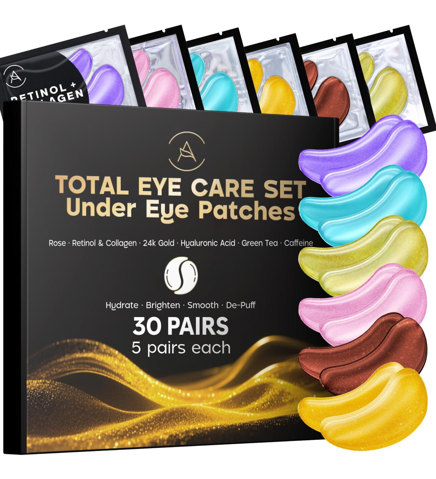 AURAE Patch Yeux Anti Cernes (30 paires) Masque Yeux avec Niacinamide et Acide Hyaluronique Patch Anti Cernes et Poches - Mix 30 pcs - Buy Online on GoSupps.com