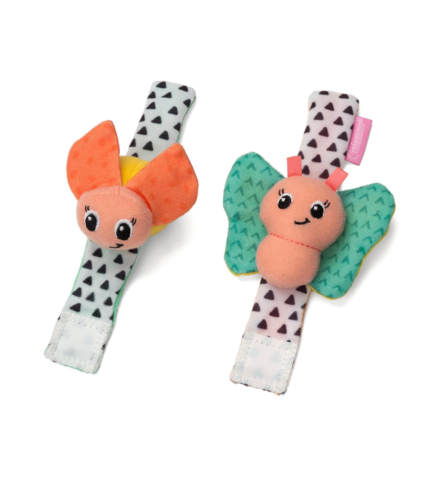 Infantino Wrist Rattles - Butterfly/Lady Bug Design | Baby Toy Set - Buy Online on GoSupps.com