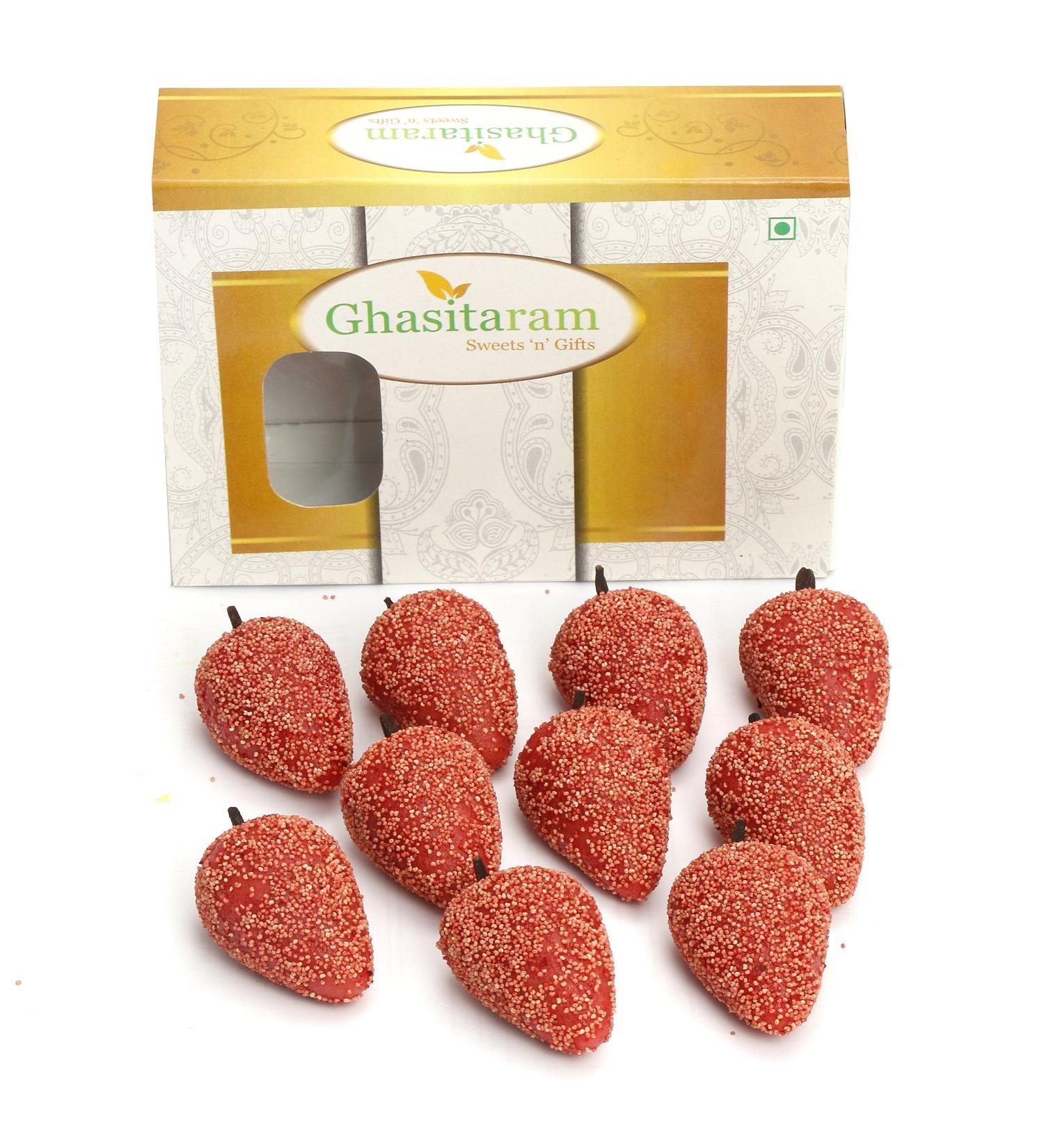 Ghasitaram Gifts Indian Sweets - Sweets Sugarfree Kaju Litchi 200 Gms (200gms) - Buy Online on GoSupps.com