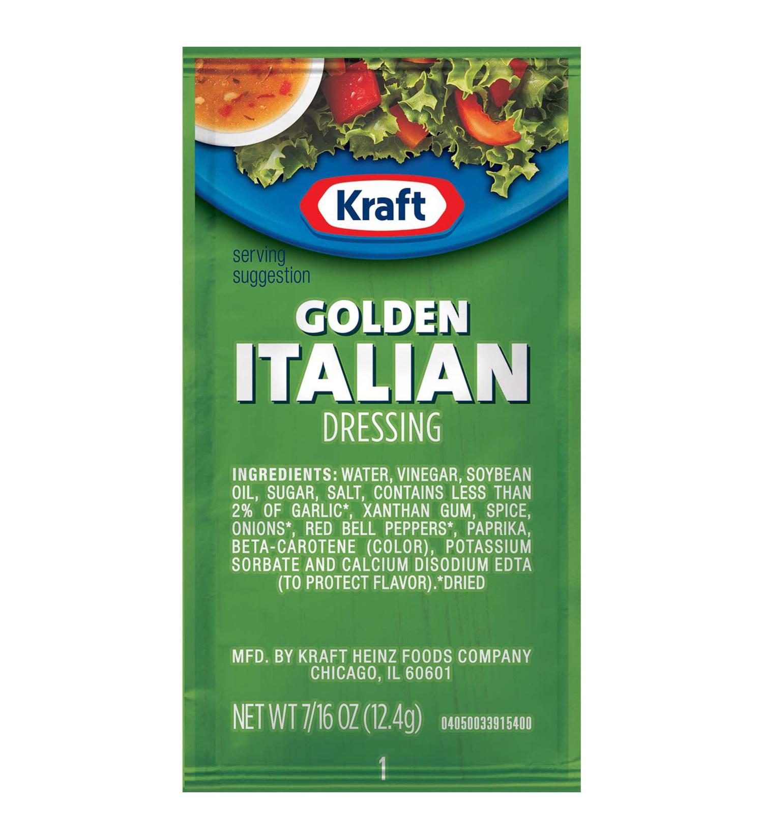 Kraft Golden Italian Salad Dressing 0.44 oz Packet - Pack of 200 | Convenient Single Serve Portions - Buy Online on GoSupps.com