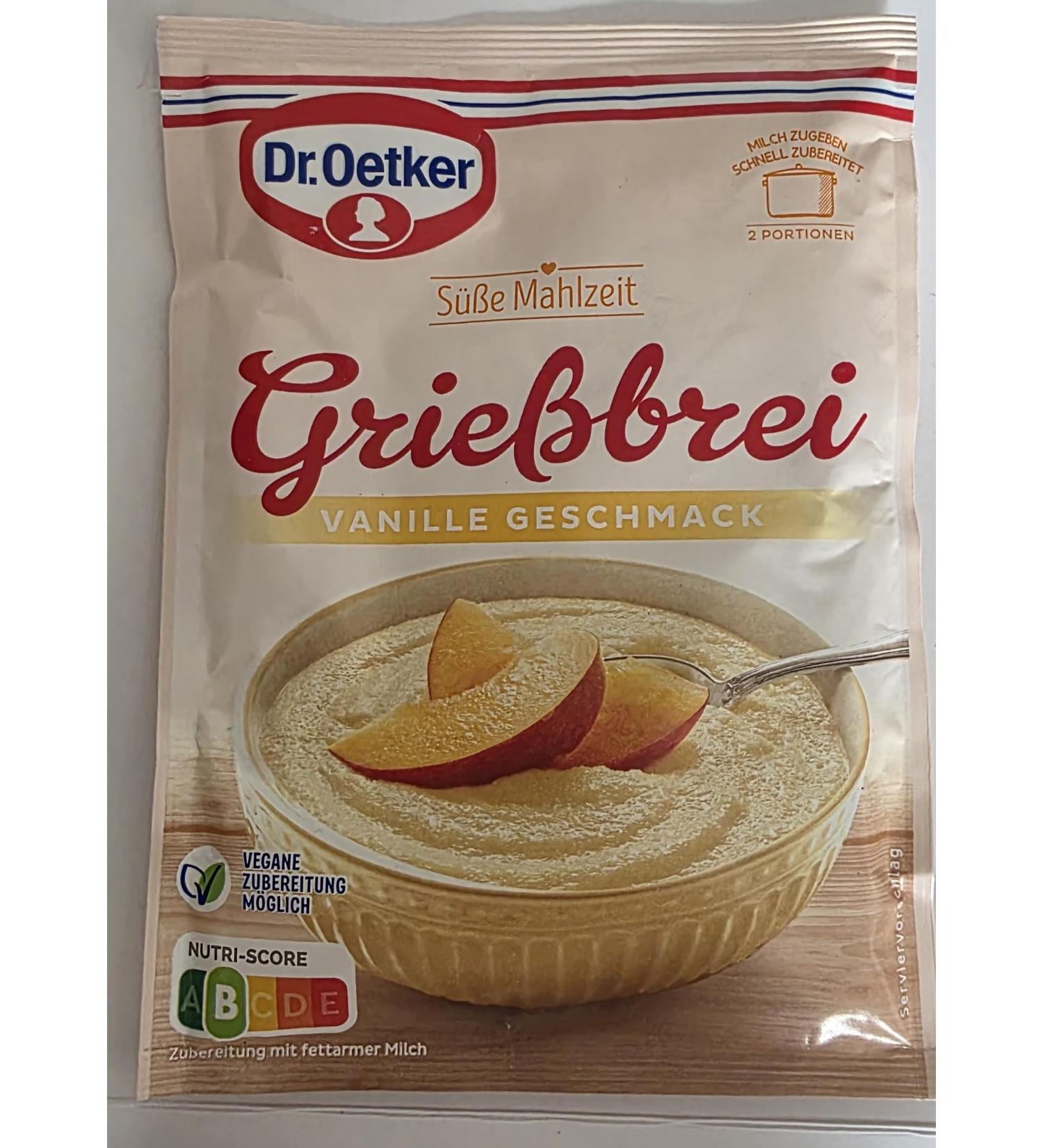 Grießbrei Vanille Geschmack - Pr paration pour Grießbrei la Vanille Porridge de Semoule Pour G teaux Pains et Desserts Maison - Compatible avec oetker - 90g