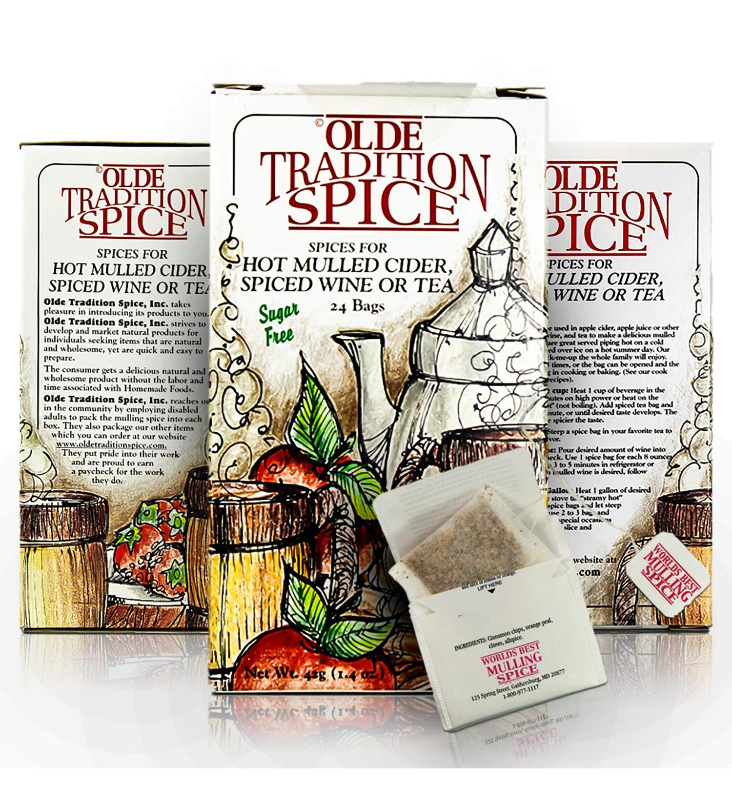 Olde Tradition Spice Mulling Spices Tea Bags - 24 Count (Pack of 1) for Hot Apple Cider or Mulled Wine - Buy Online on GoSupps.com