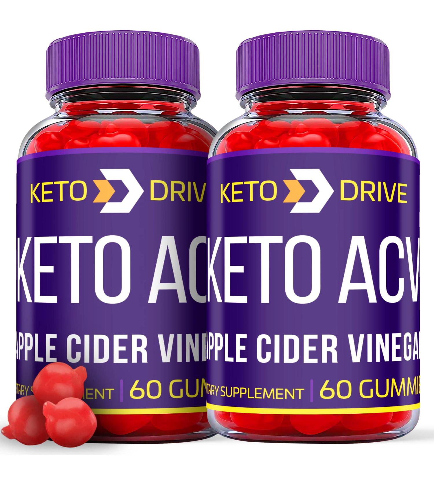 (2 Pack) Keto Drive ACV Gummies - Vegan Formula with Apple Cider Vinegar and Vitamin B12 for Weight Loss - 120 Gummies - Buy Online on GoSupps.com