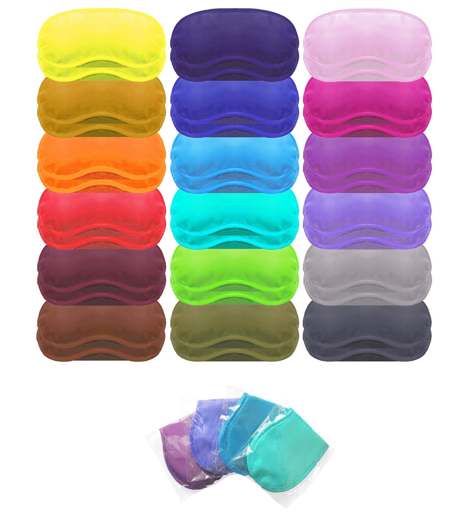 PorsMing 36 Pack Eye Masks Blindfold for Team Building Games and Parties - Adjustable Strap, Nose Pad, 4 Layer Colors - Ideal for Women, Men, Kids - Buy Online on GoSupps.com