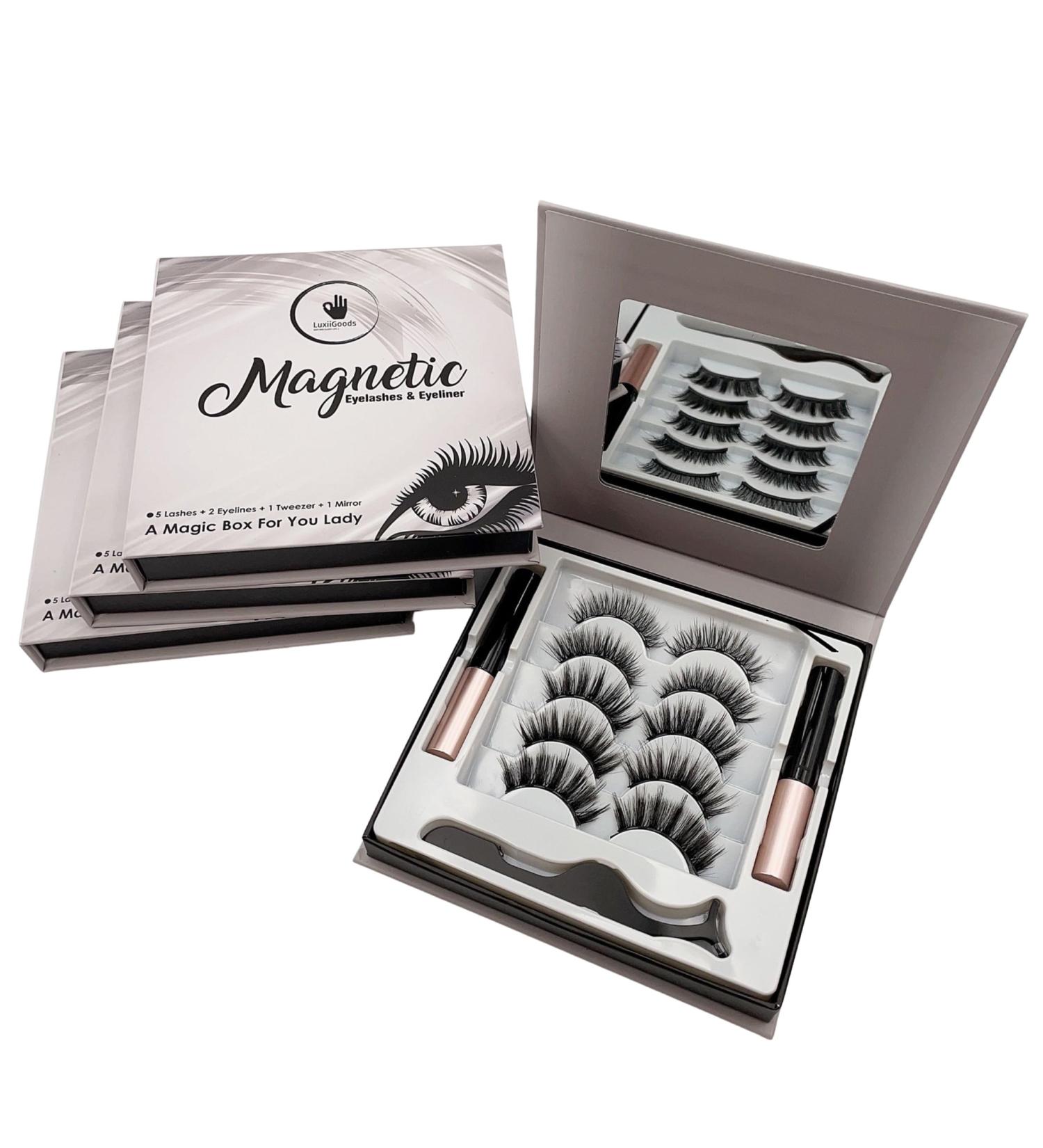 Best 2023 Waterproof Reusable Eyelashes Kit | Magnetic Eyelashes with Applicator & Mirror | Vegan-Friendly No Glue Needed - Buy Online on GoSupps.com