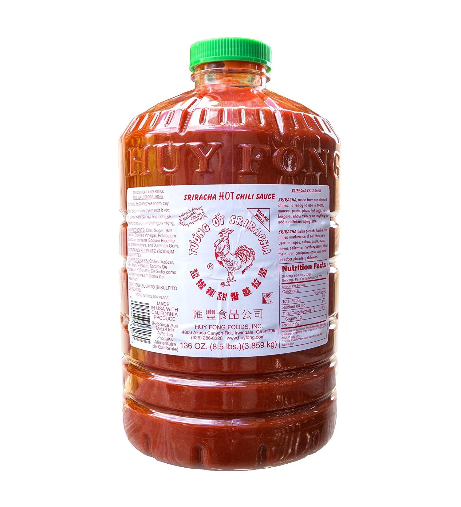 Huy Fong Sriracha Chili Sauce 8.5 lb - Authentic Thai Hot Sauce - Buy Online on GoSupps.com