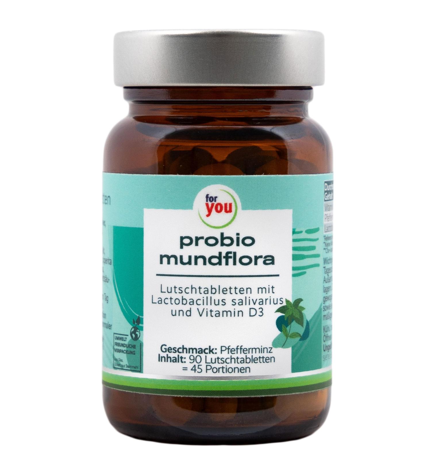 Probio Oral Flora - 90 Sucking Tablets for Fresh Breath & Oral Hygiene | Fight Bad Breath Naturally with Bacterial Cultures & Vitamin D3 - Buy Online on GoSupps.com