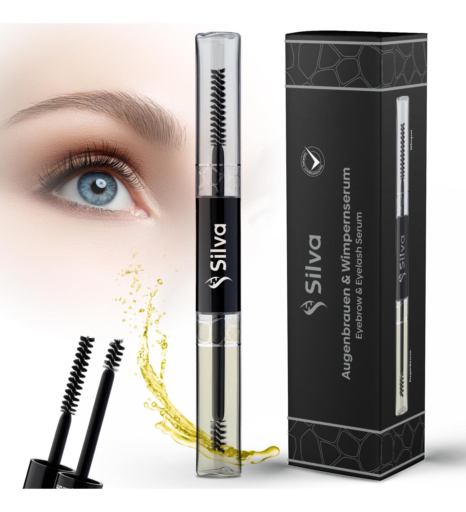  Silva Silva Hormone-Free 100% Natural Eyelash and Eyebrow Serum - Eyelash and Eyebrow Growth Serum - Eyebrow Serum - Long Lash - Eyelash Lifting with Vegan Ingredients - 10 ml - Buy Online on GoSupps.com