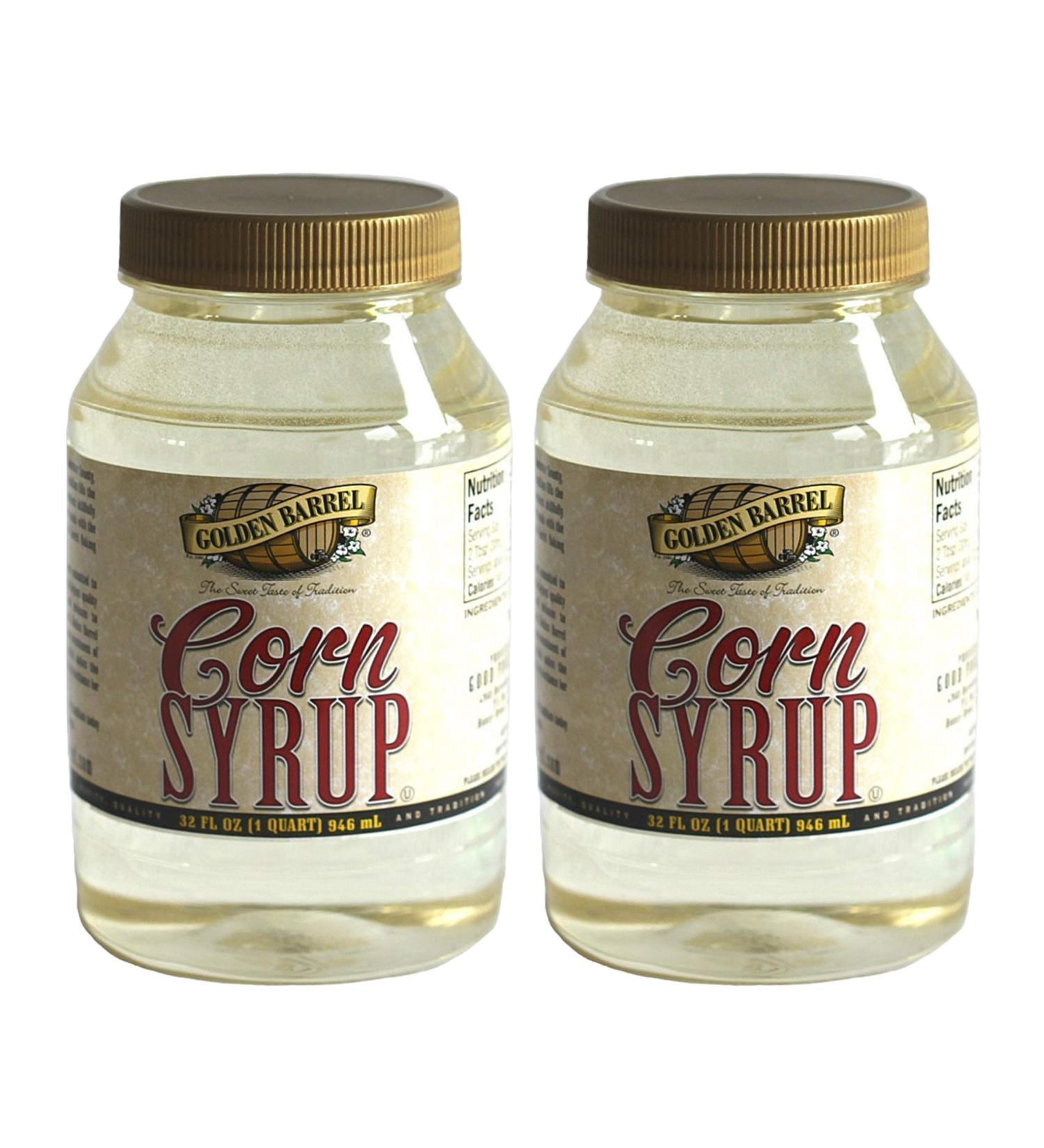 Golden Barrel Corn Syrup 32 oz - All-Natural Thick-Textured Syrup, 2-Pack - Buy Online on GoSupps.com