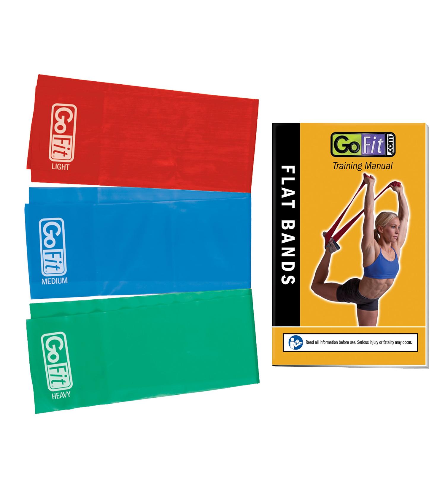 GoFit Latex Power Flat Band Kit - Resistance Band for Training & Mobility | Best Stretch Bands for Fitness - Buy Online on GoSupps.com