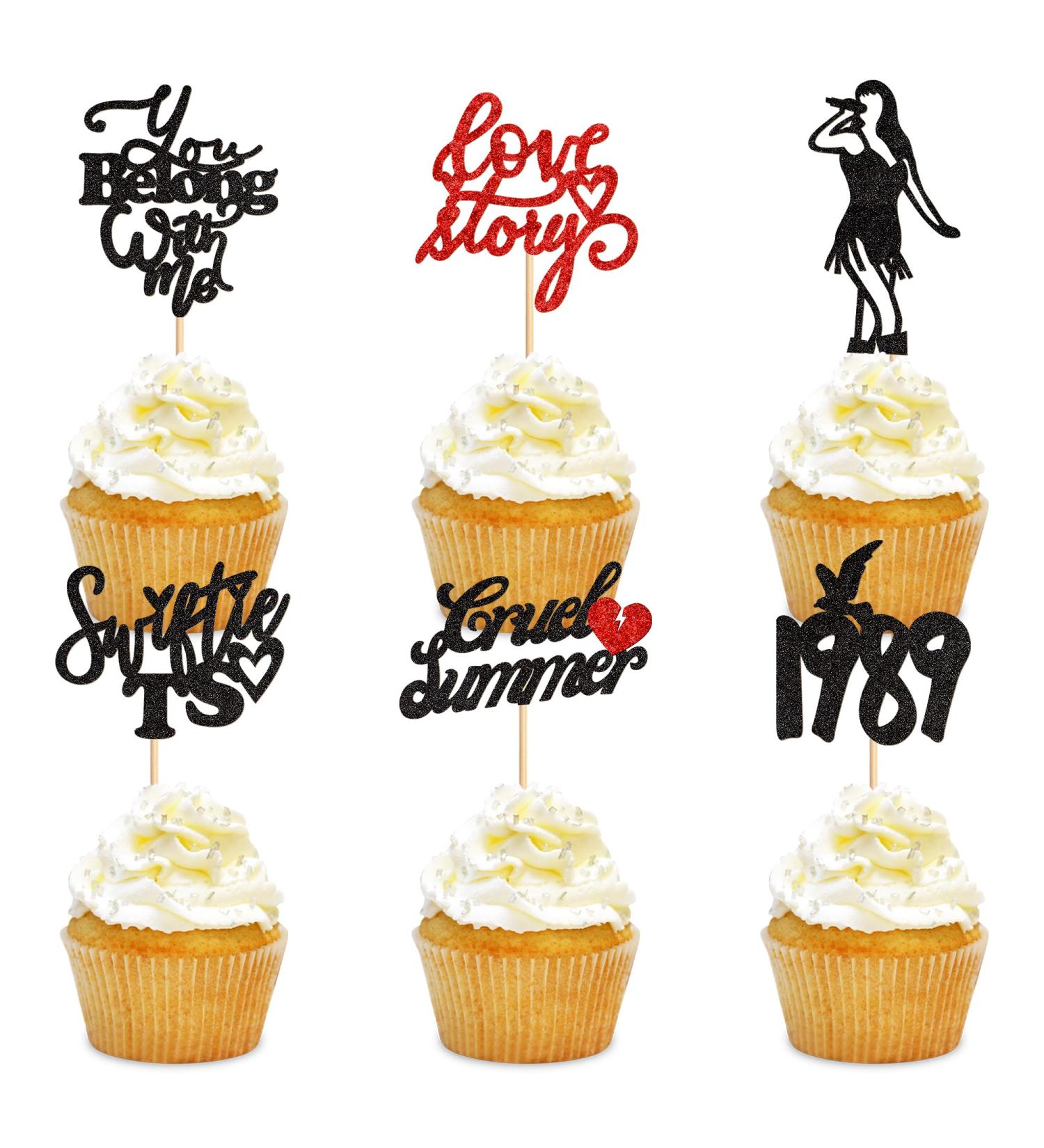 Cyodoos 24PCS Music Singe Cupcake Toppers Music Enthusiast Concert Theme Legendary Since 1989 Theme Party Birthday Birthday Cupcake Toppers for Girls Music Singer Party Cupcake Toppers Black - Buy Online on GoSupps.com