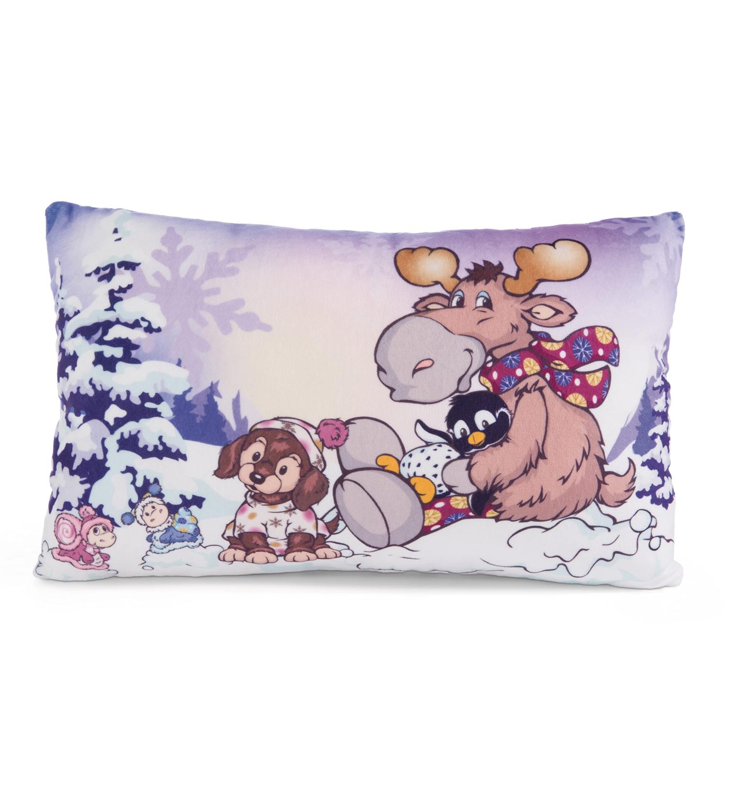 Nici 49330 Cosy Winter Pillows 43x25cm | Sustainable Fluffy Cushion for Kids & Animal Lovers | Perfect for Home Kindergarten & Travel - Buy Online on GoSupps.com