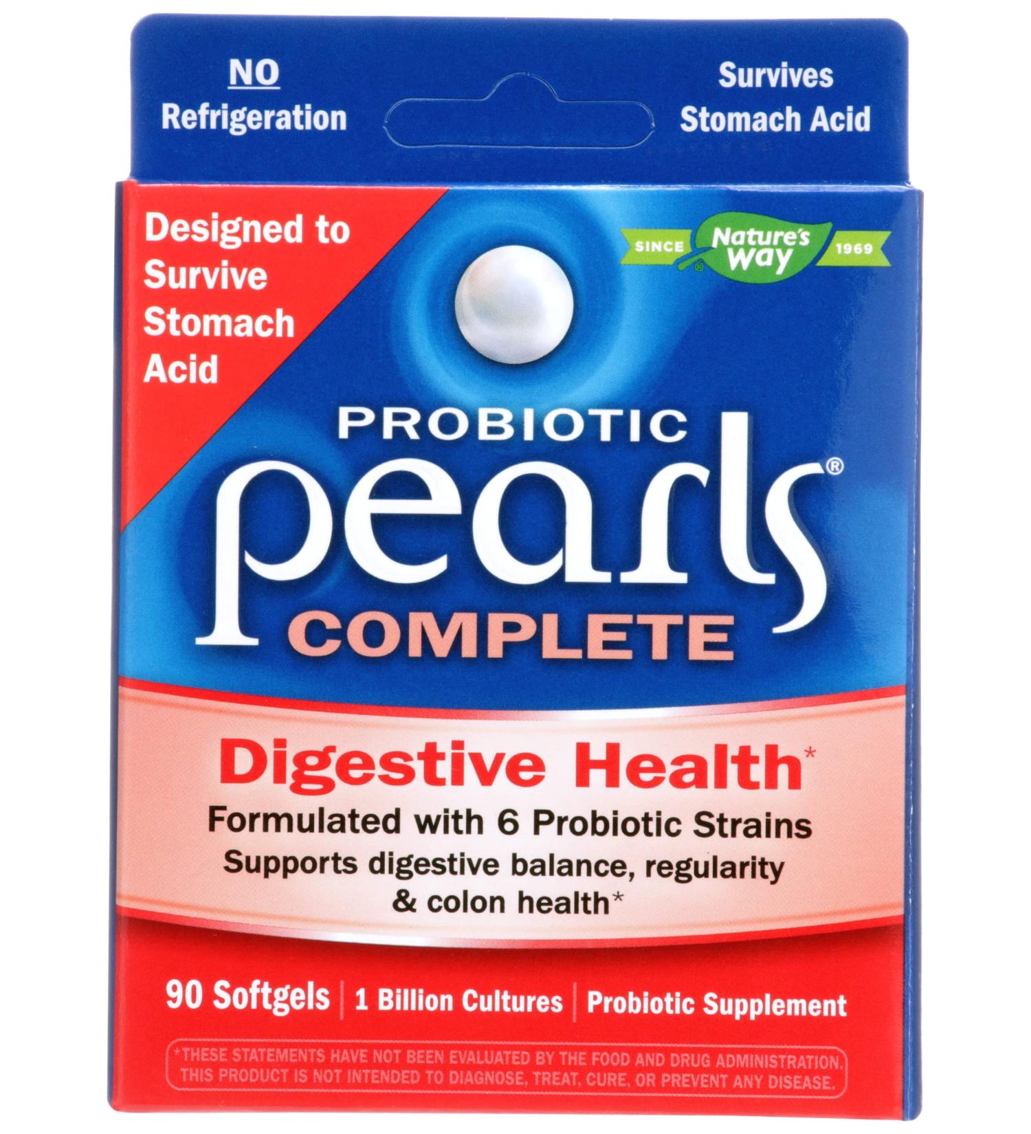 Natures Way Probiotic Pearls Complete Cruelty Free Environmentally Friendly 90 Softgels (Pack of 1)