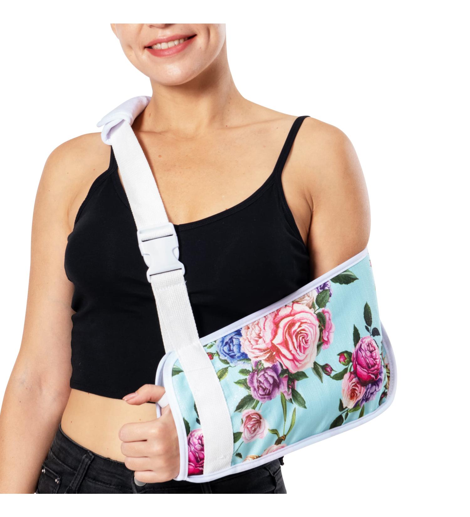 Rose Arm Sling for Women | Fashionable Flower Design | Shoulder & Elbow Support for Injury Recovery - Buy Online on GoSupps.com