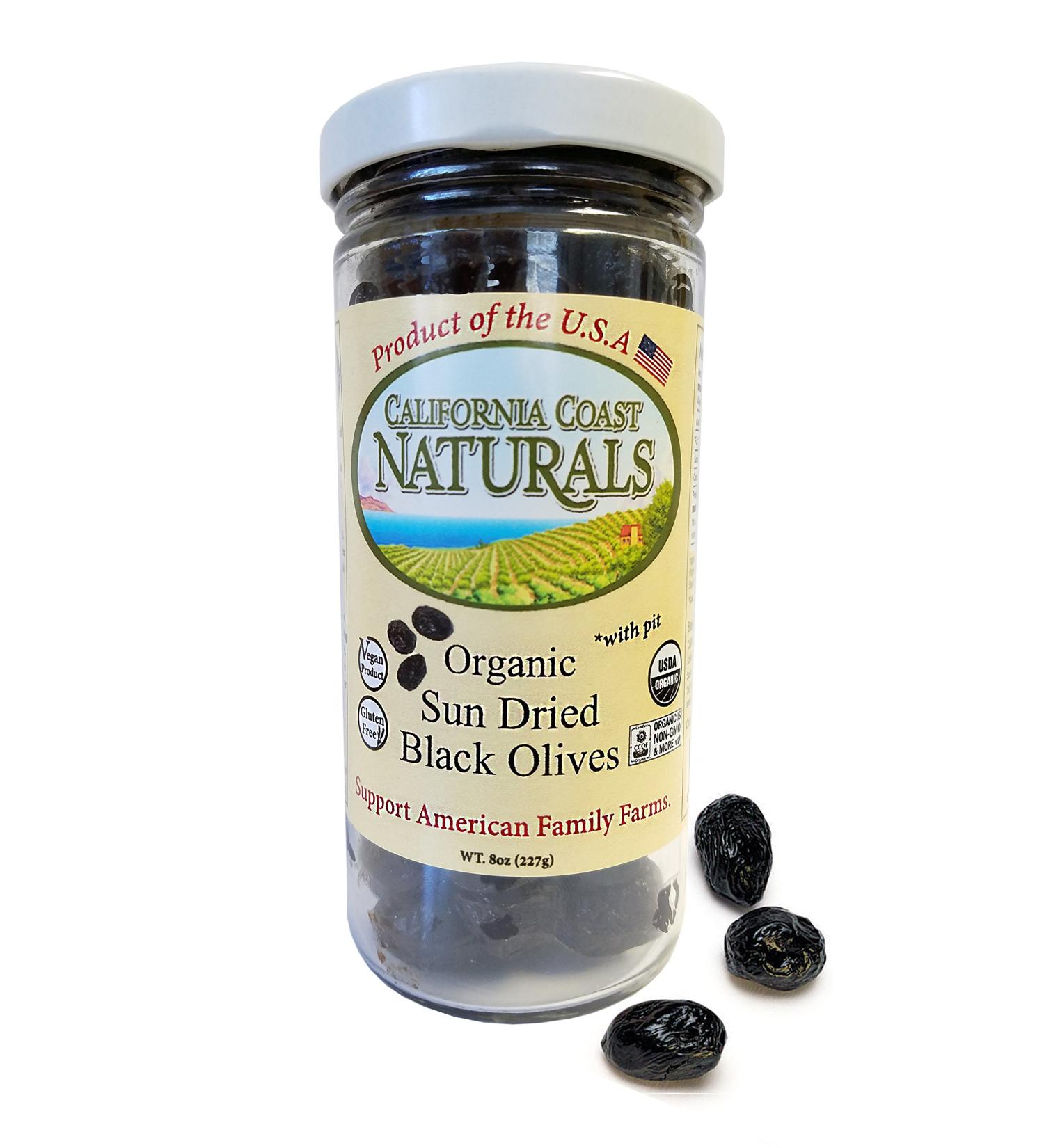 California Coast Naturals Organic Sun Dried Black Olives, 8oz