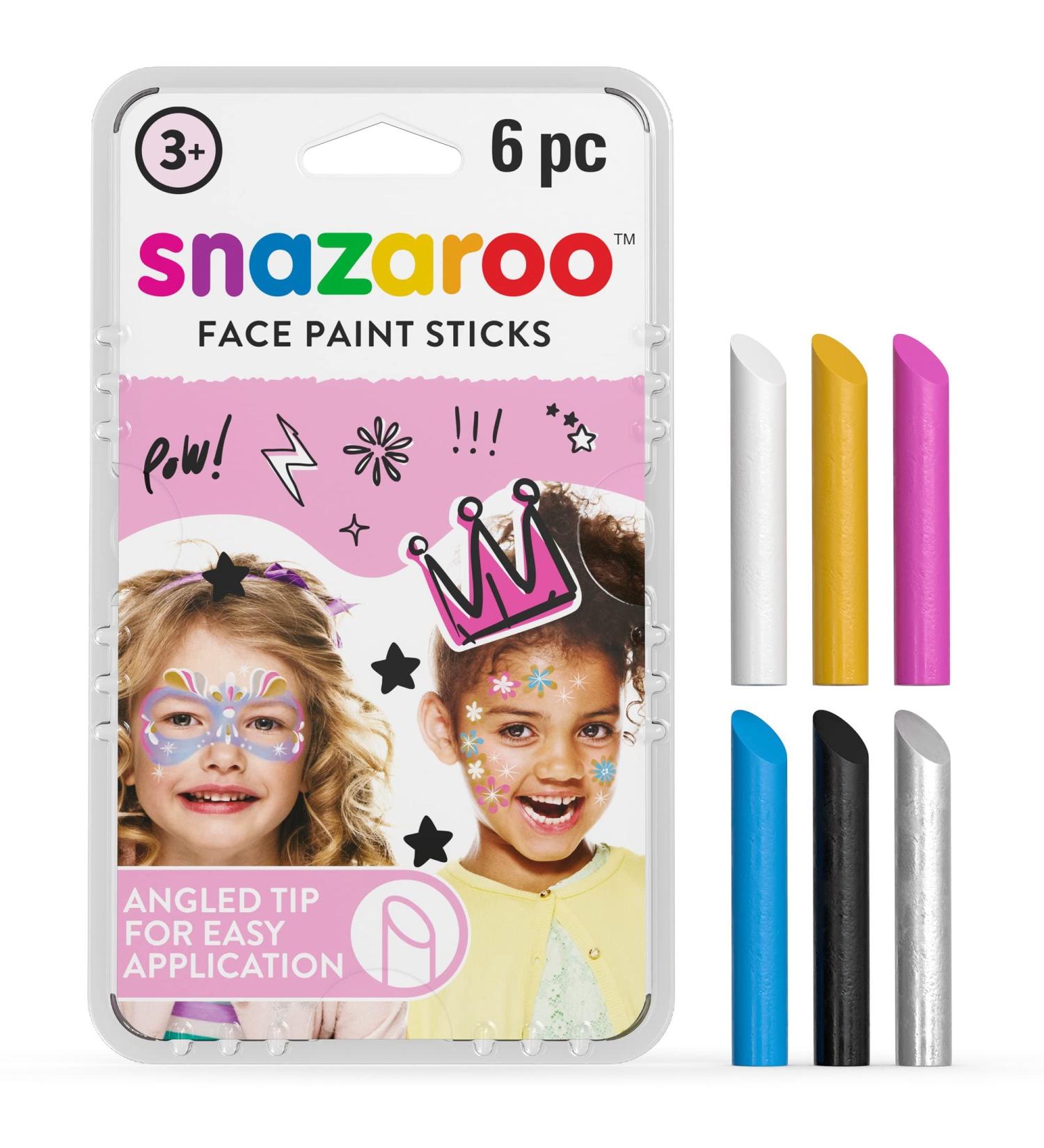 Buy Snazaroo 1160601 Makeup Pencil Set - 6 Fragrance-Free Skin-Friendly Face Colors for Parties Halloween & Carnival - Ideal for Girls | International Shipping Available - Buy Online on GoSupps.com