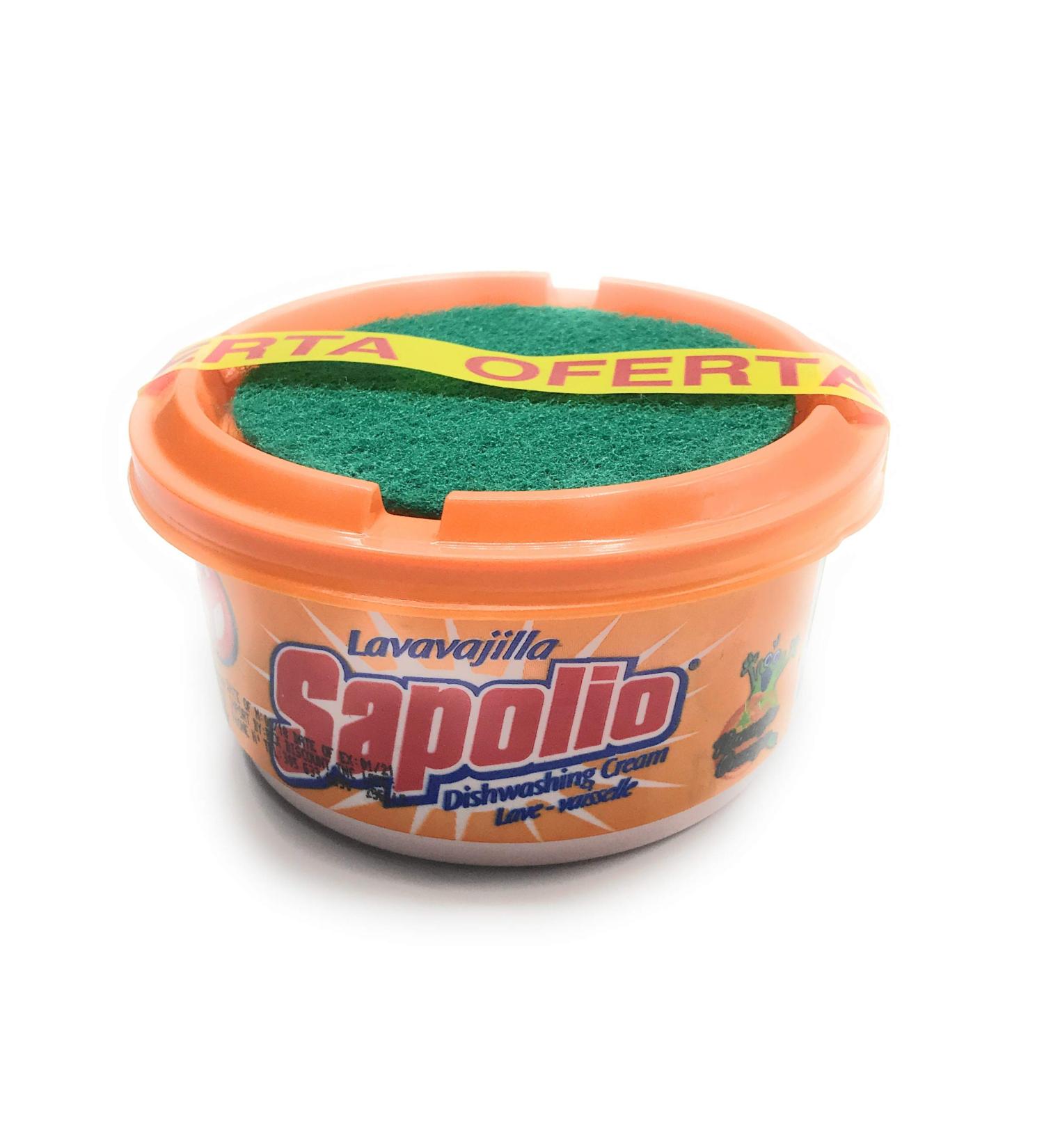 Dishwashing Lavavajilla Cream Orange Naranja 12.6 oz with Sponge